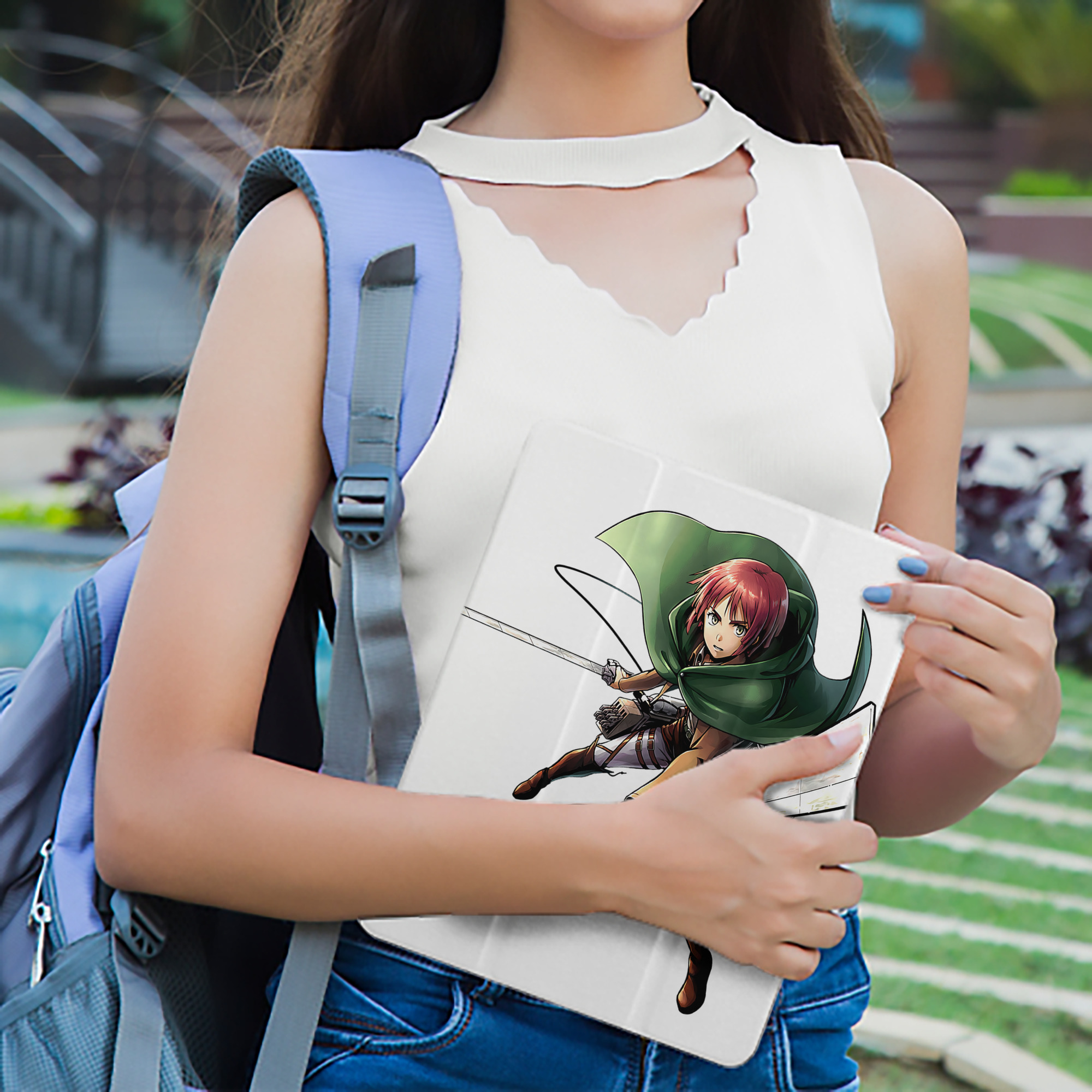 進撃の巨人 Attack on Titan IPad ケース ペン収納付き 三つ折りスタンド PUレザー×シリコン 対応機種9.5/10.5/10.9インチ