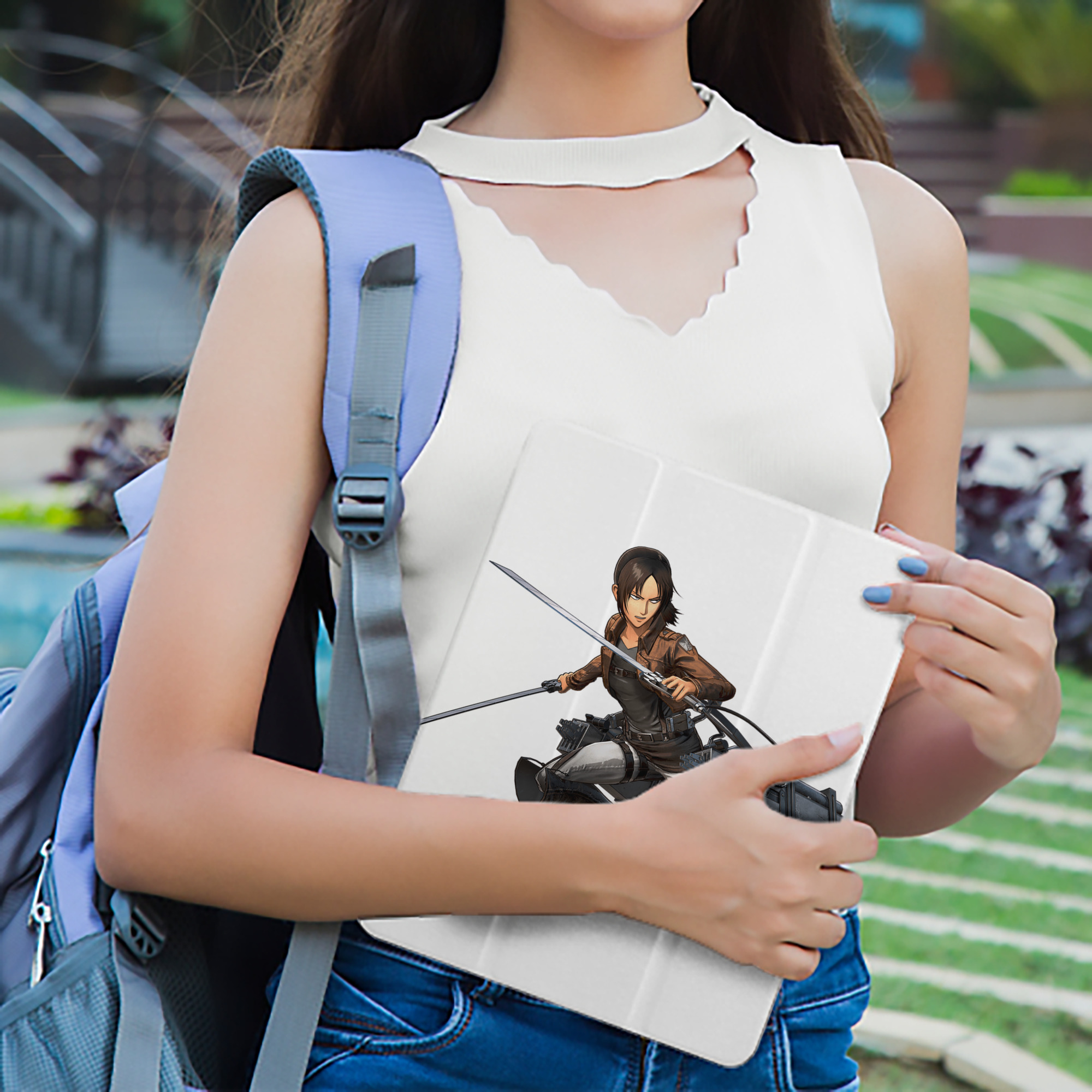 進撃の巨人 Attack on Titan IPad ケース ペン収納付き 三つ折りスタンド PUレザー×シリコン 対応機種9.5/10.5/10.9インチ