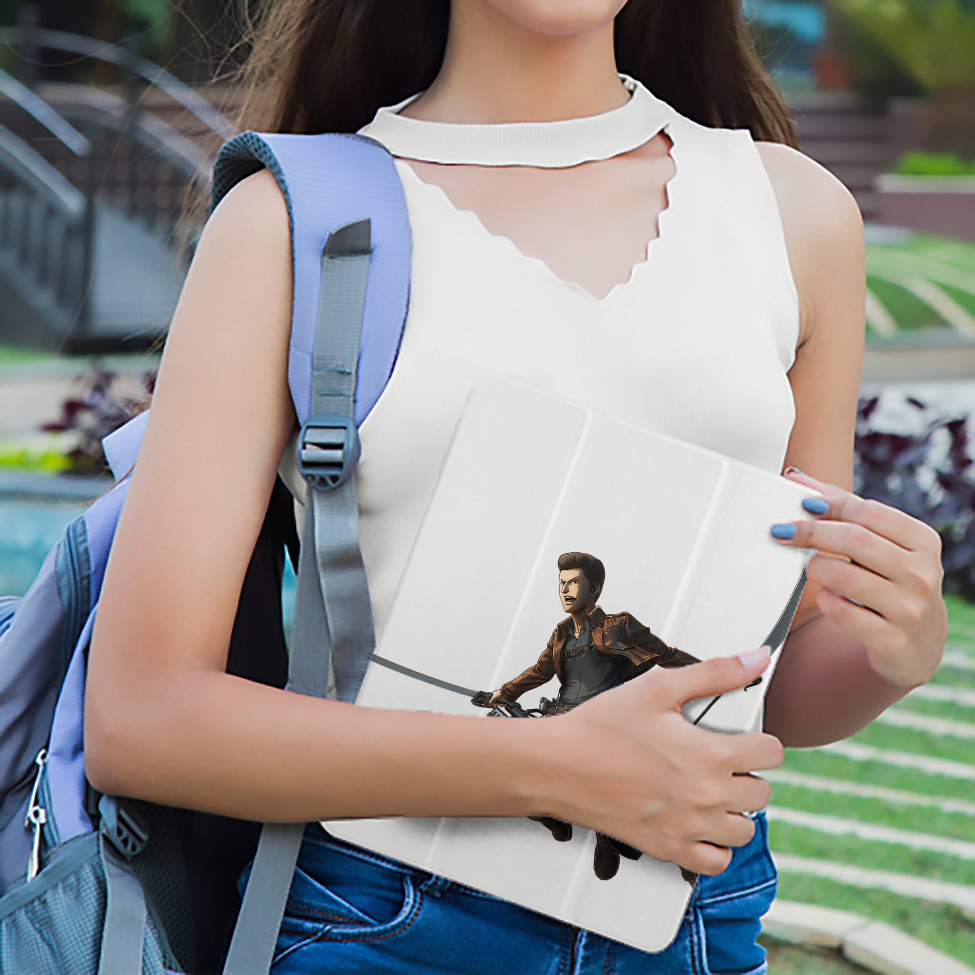 進撃の巨人 Attack on Titan IPad ケース ペン収納付き 三つ折りスタンド PUレザー×シリコン 対応機種9.5/10.5/10.9インチ