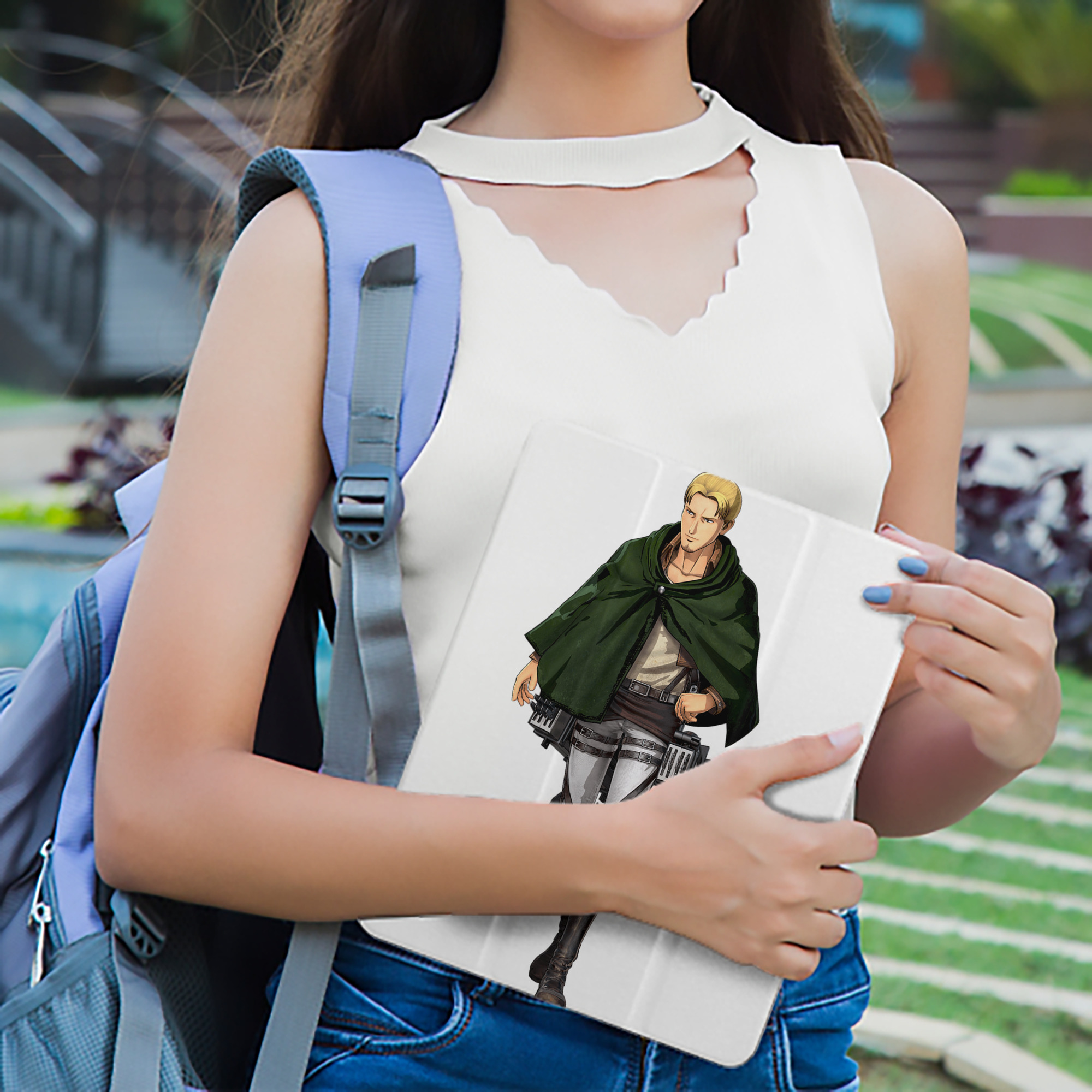 進撃の巨人 Attack on Titan IPad ケース ペン収納付き 三つ折りスタンド PUレザー×シリコン 対応機種9.5/10.5/10.9インチ