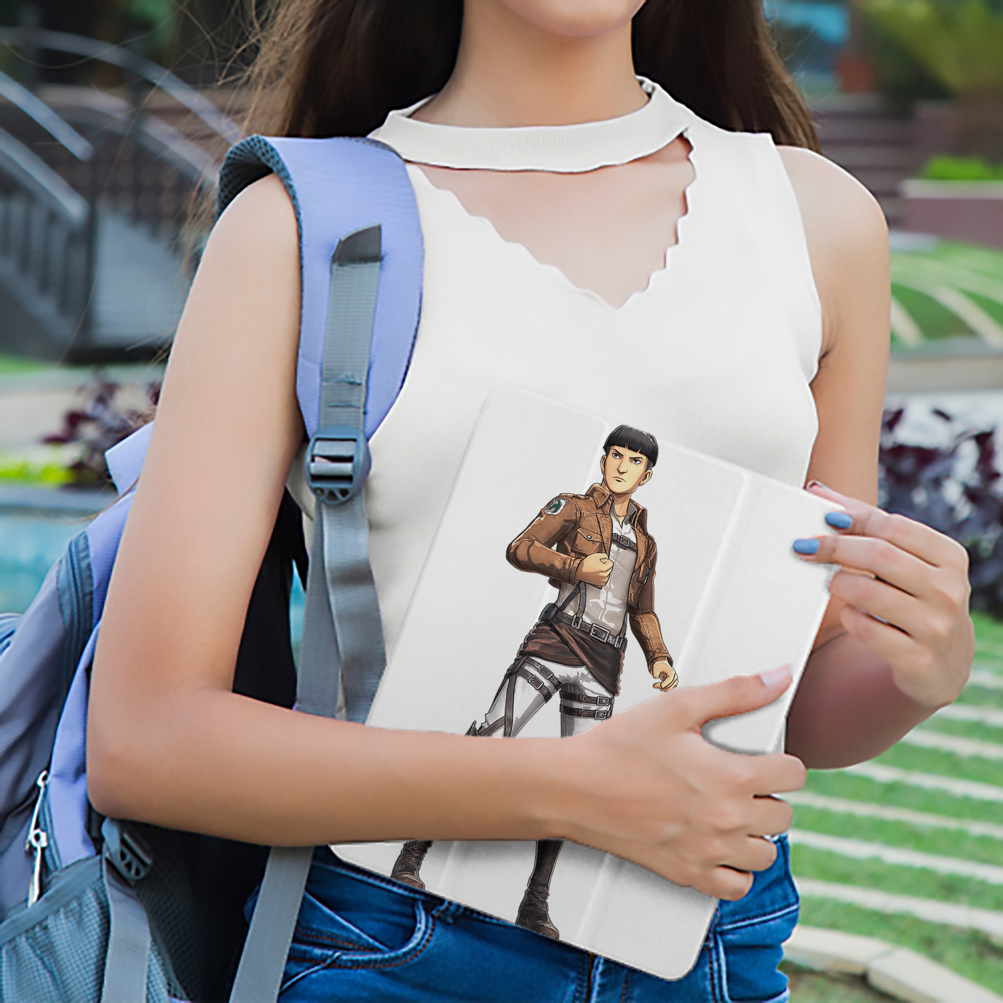 進撃の巨人 Attack on Titan IPad ケース ペン収納付き 三つ折りスタンド PUレザー×シリコン 対応機種9.5/10.5/10.9インチ