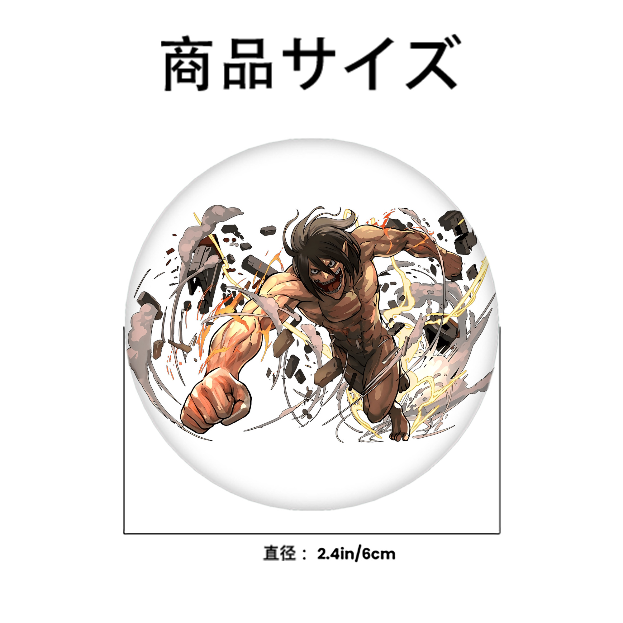 進撃の巨人 Attack on Titan 6cm 缶バッジ 複数セット