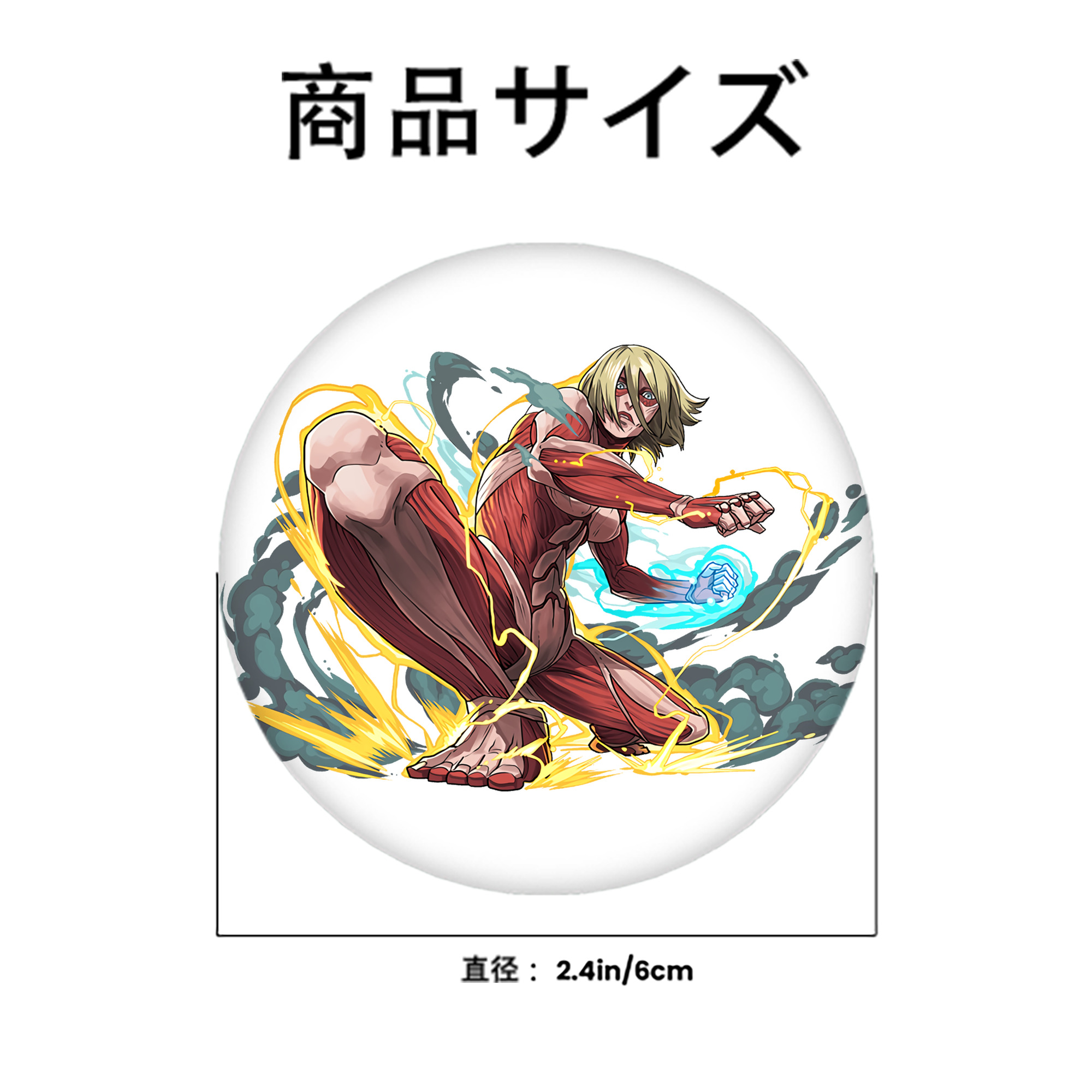 進撃の巨人 Attack on Titan 6cm 缶バッジ 複数セット