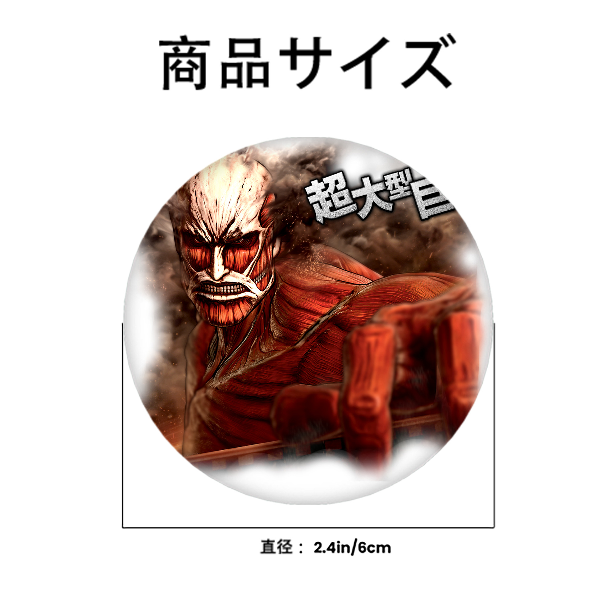 進撃の巨人 Attack on Titan 6cm 缶バッジ 複数セット