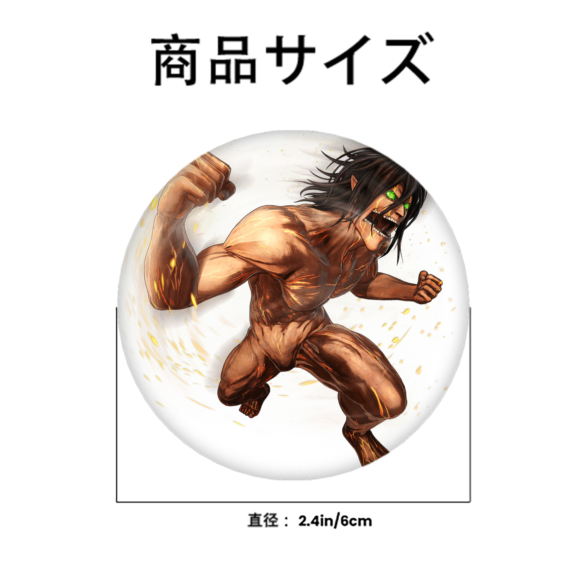 進撃の巨人 Attack on Titan 6cm 缶バッジ 複数セット