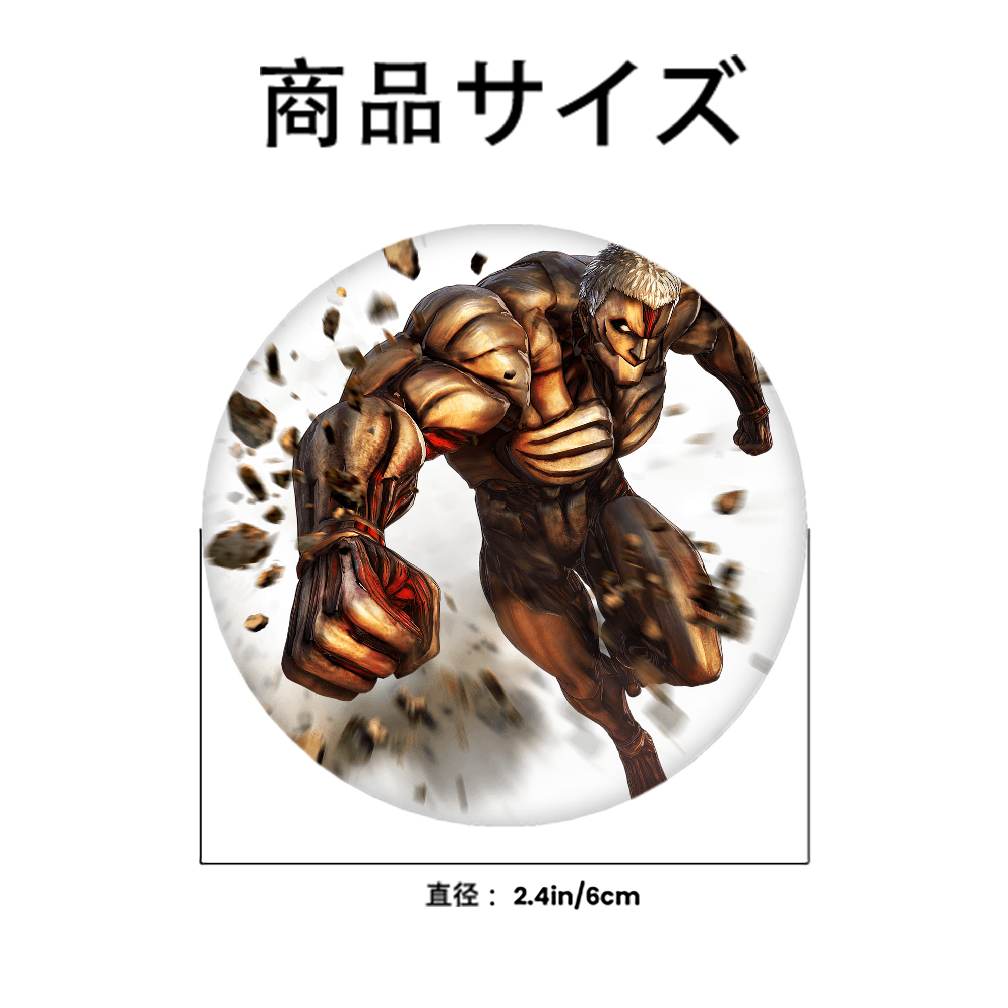 進撃の巨人 Attack on Titan 6cm 缶バッジ 複数セット