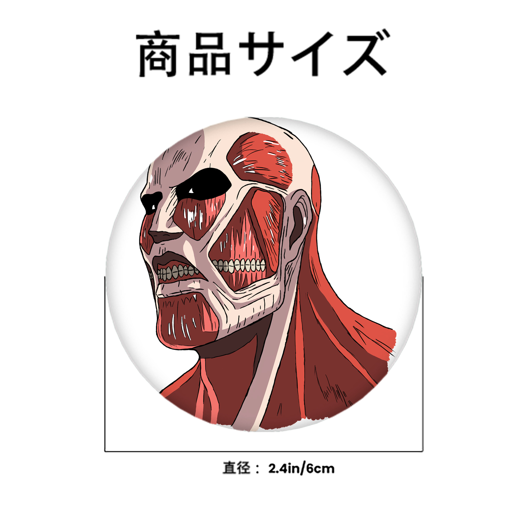 進撃の巨人 Attack on Titan 6cm 缶バッジ 複数セット