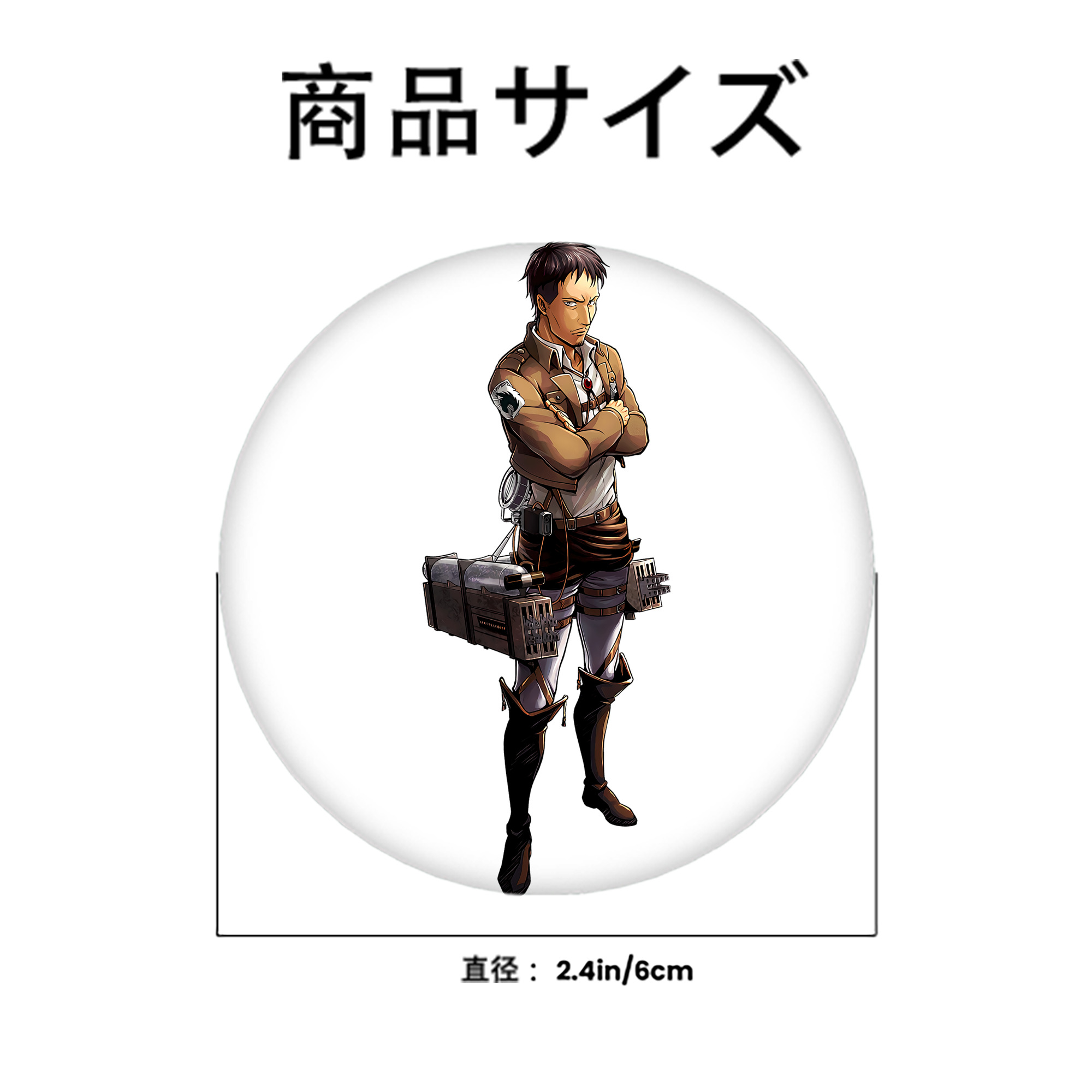 進撃の巨人 Attack on Titan 6cm 缶バッジ 複数セット