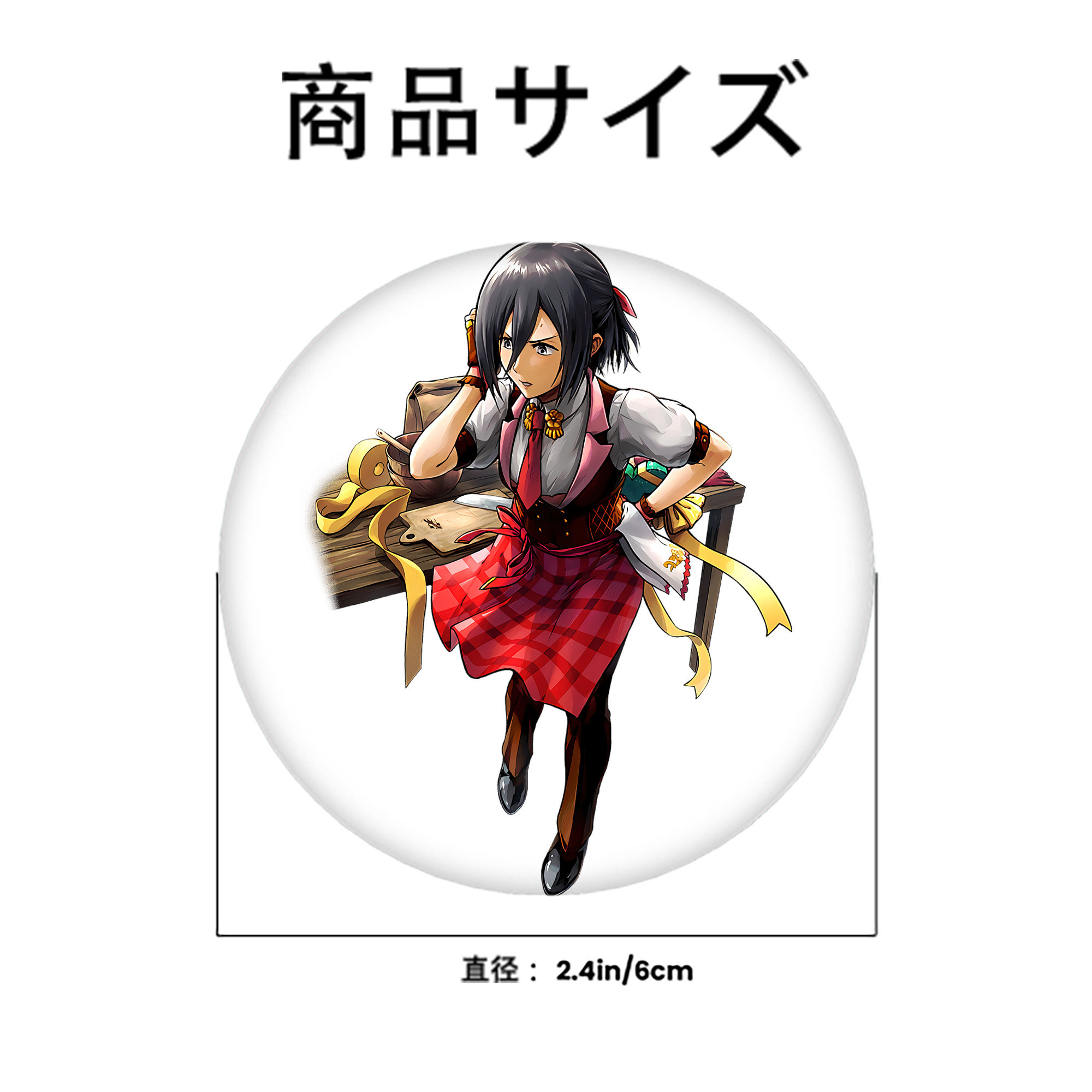 進撃の巨人 ミカサ·アッカーマン Attack on Titan Mikasa Ackerman 6cm 缶バッジ 複数セット