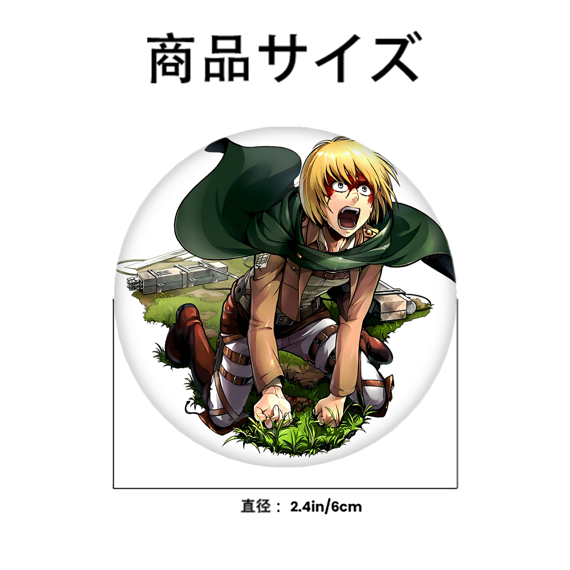 進撃の巨人 アルミン·アルレルト Attack on Titan Armin Arlert 6cm 缶バッジ 複数セット