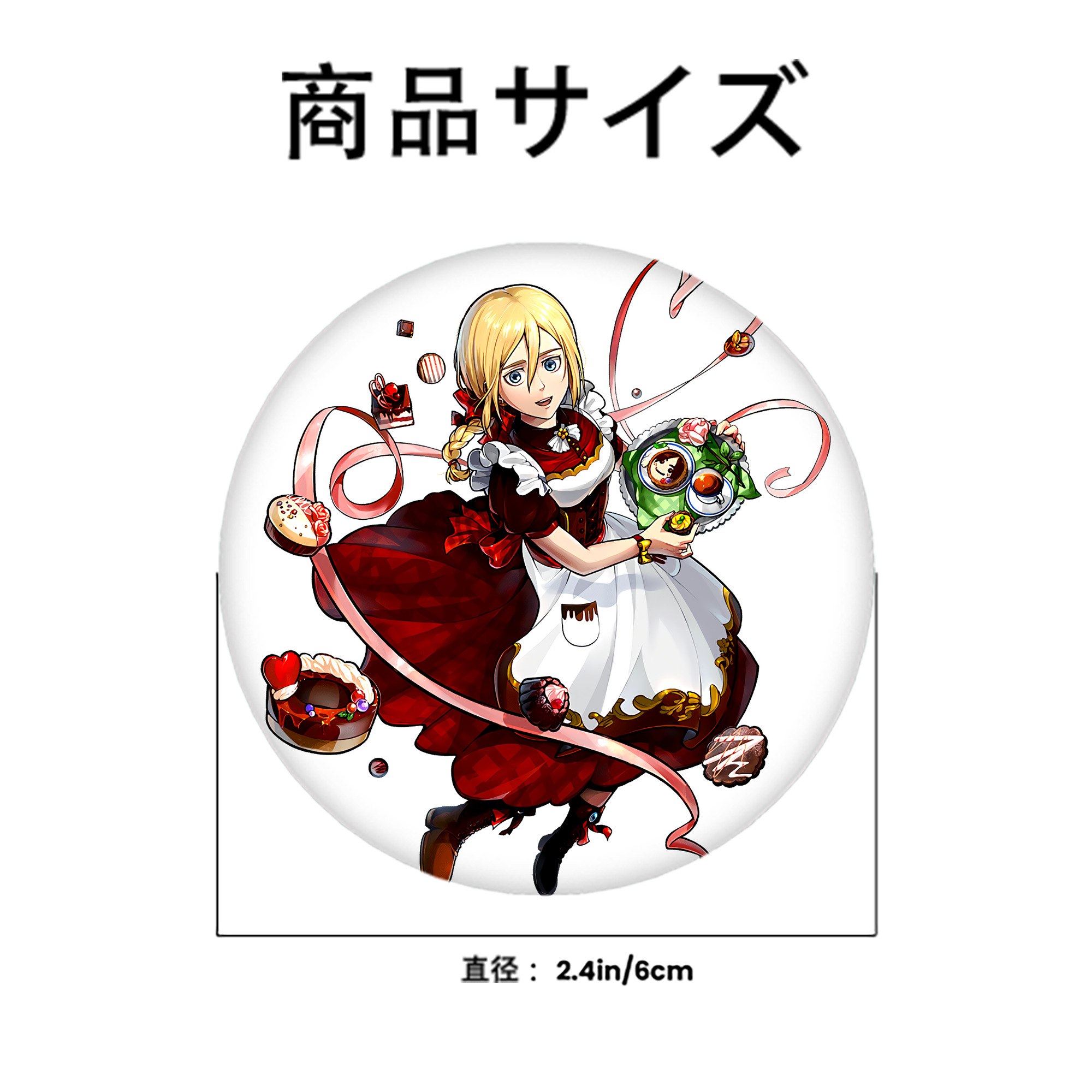 進撃の巨人 クリスタ·レンズ Attack on Titan Christa Lenz 6cm 缶バッジ 複数セット