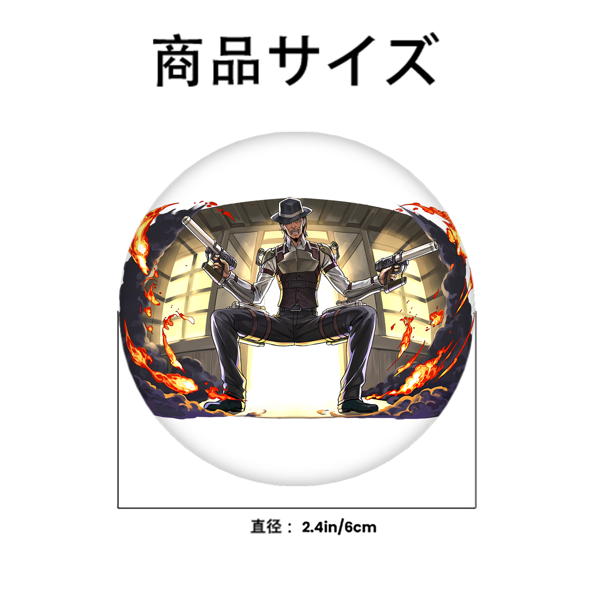 進撃の巨人 ケニー·アッカーマン Attack on Titan Kenny Ackerman 6cm 缶バッジ 複数セット