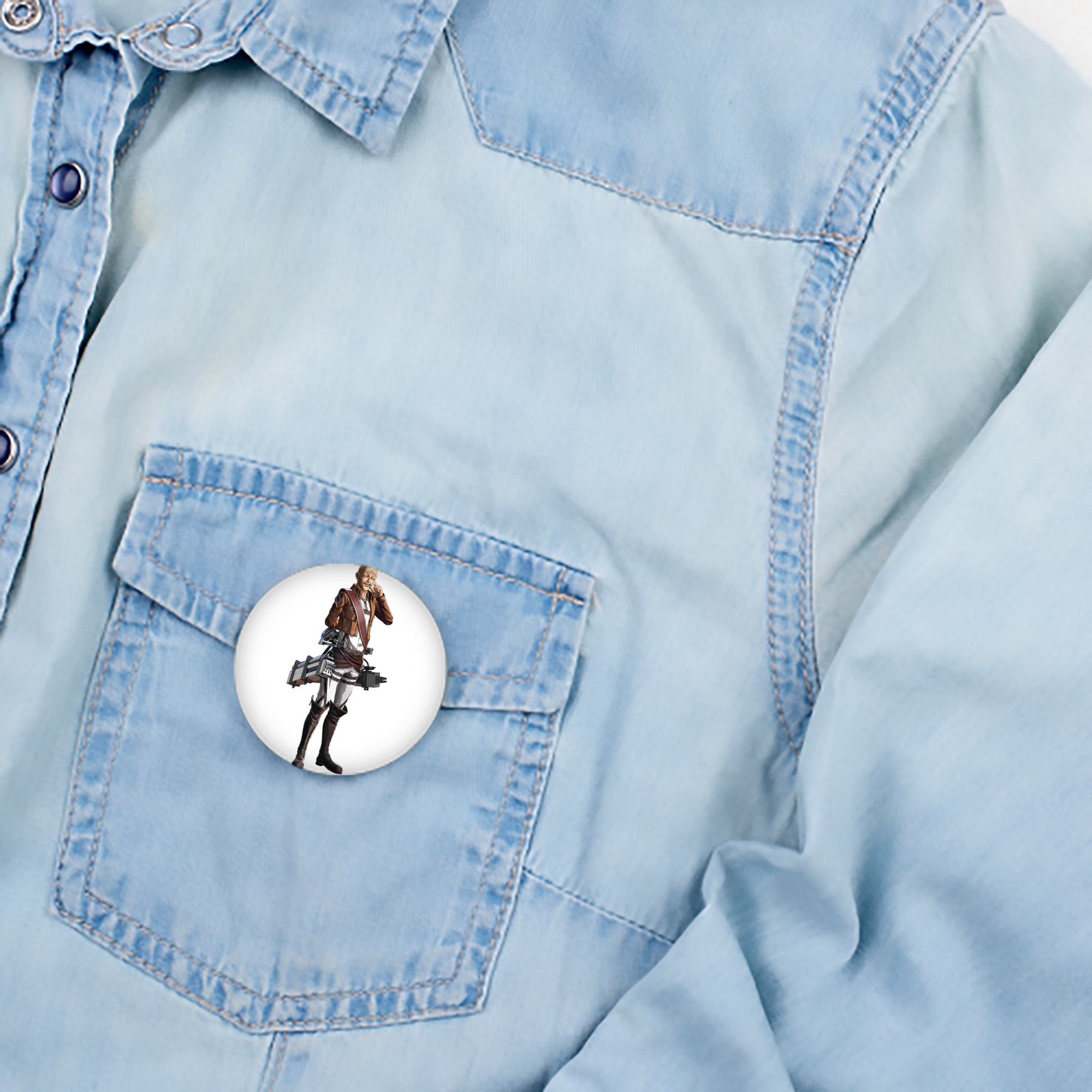 進撃の巨人 ドット·ピクシス Attack on Titan Dot Pixis 6cm 缶バッジ 複数セット
