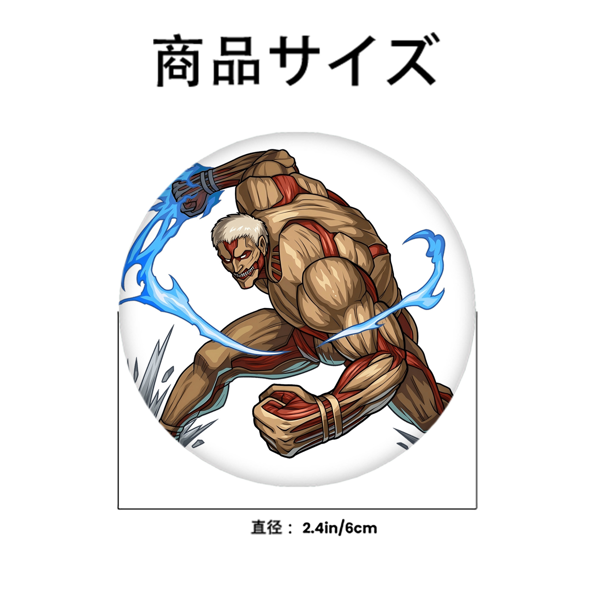 進撃の巨人 Attack on Titan 6cm 缶バッジ 複数セット