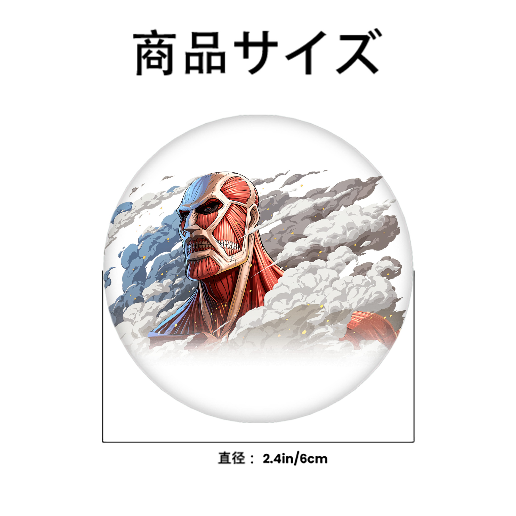 進撃の巨人 Attack on Titan 6cm 缶バッジ 複数セット