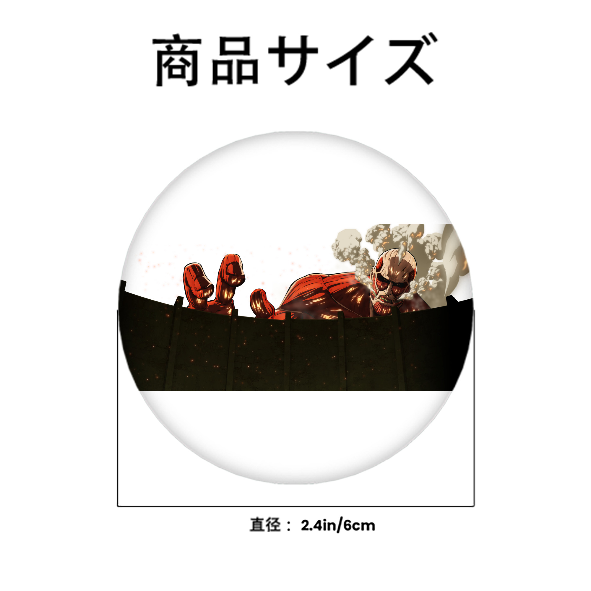 進撃の巨人 Attack on Titan 6cm 缶バッジ 複数セット