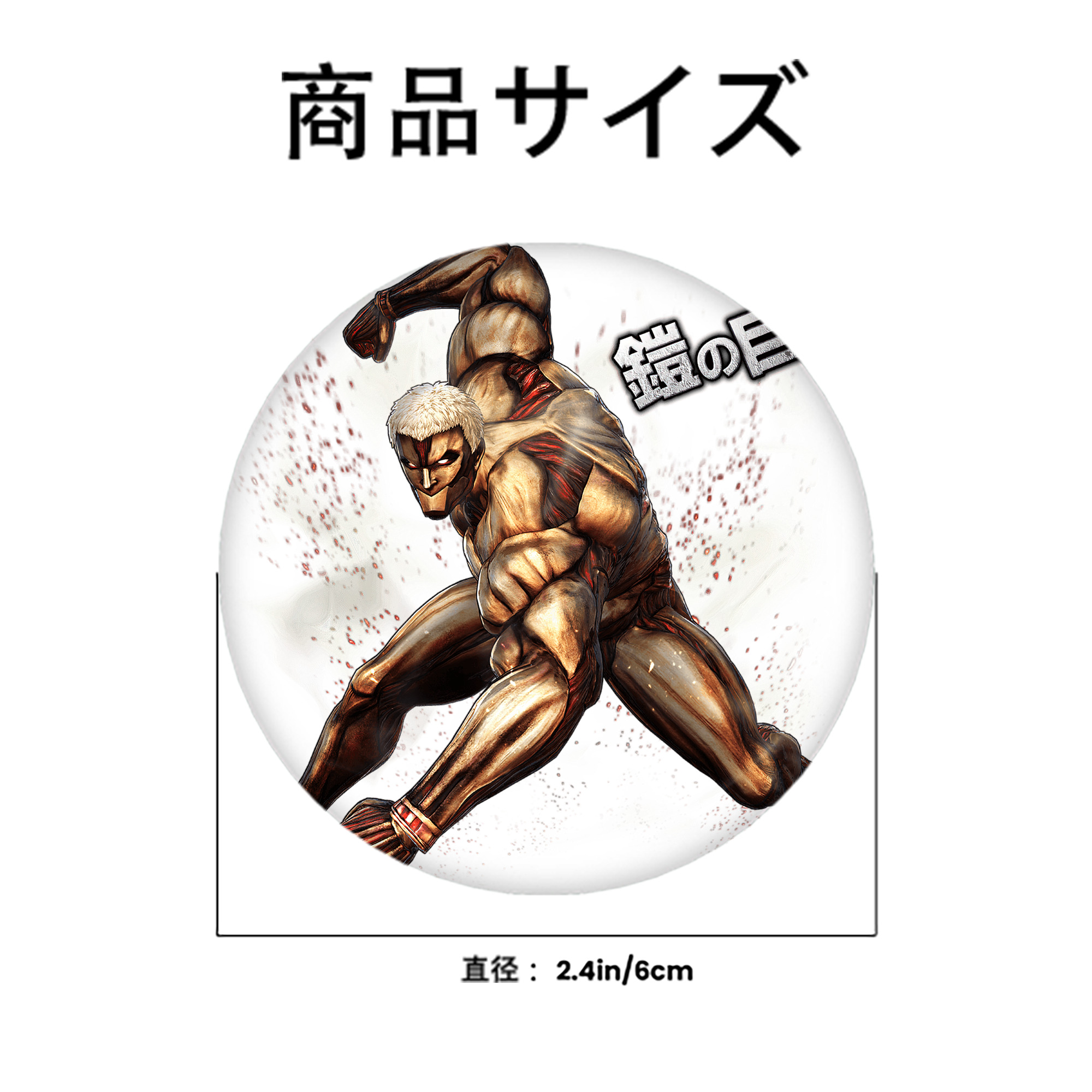進撃の巨人 Attack on Titan 6cm 缶バッジ 複数セット