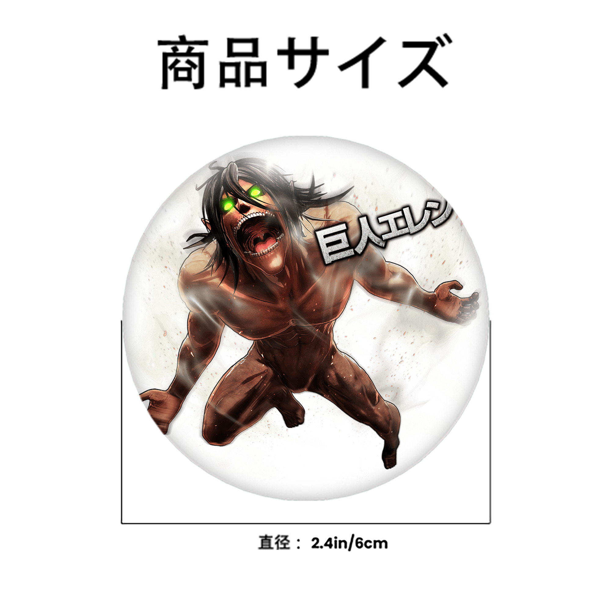 進撃の巨人 Attack on Titan 6cm 缶バッジ 複数セット