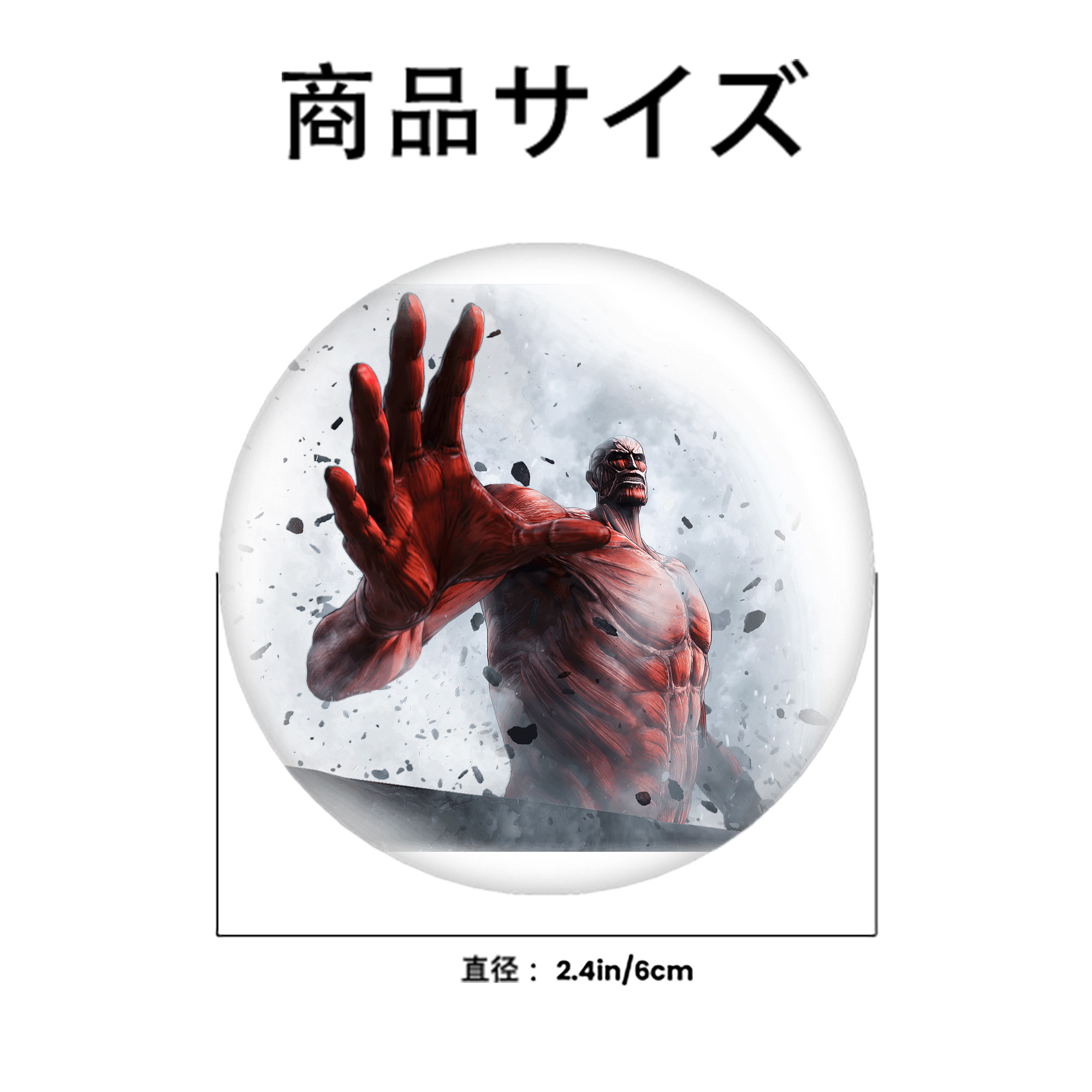 進撃の巨人 Attack on Titan 6cm 缶バッジ 複数セット