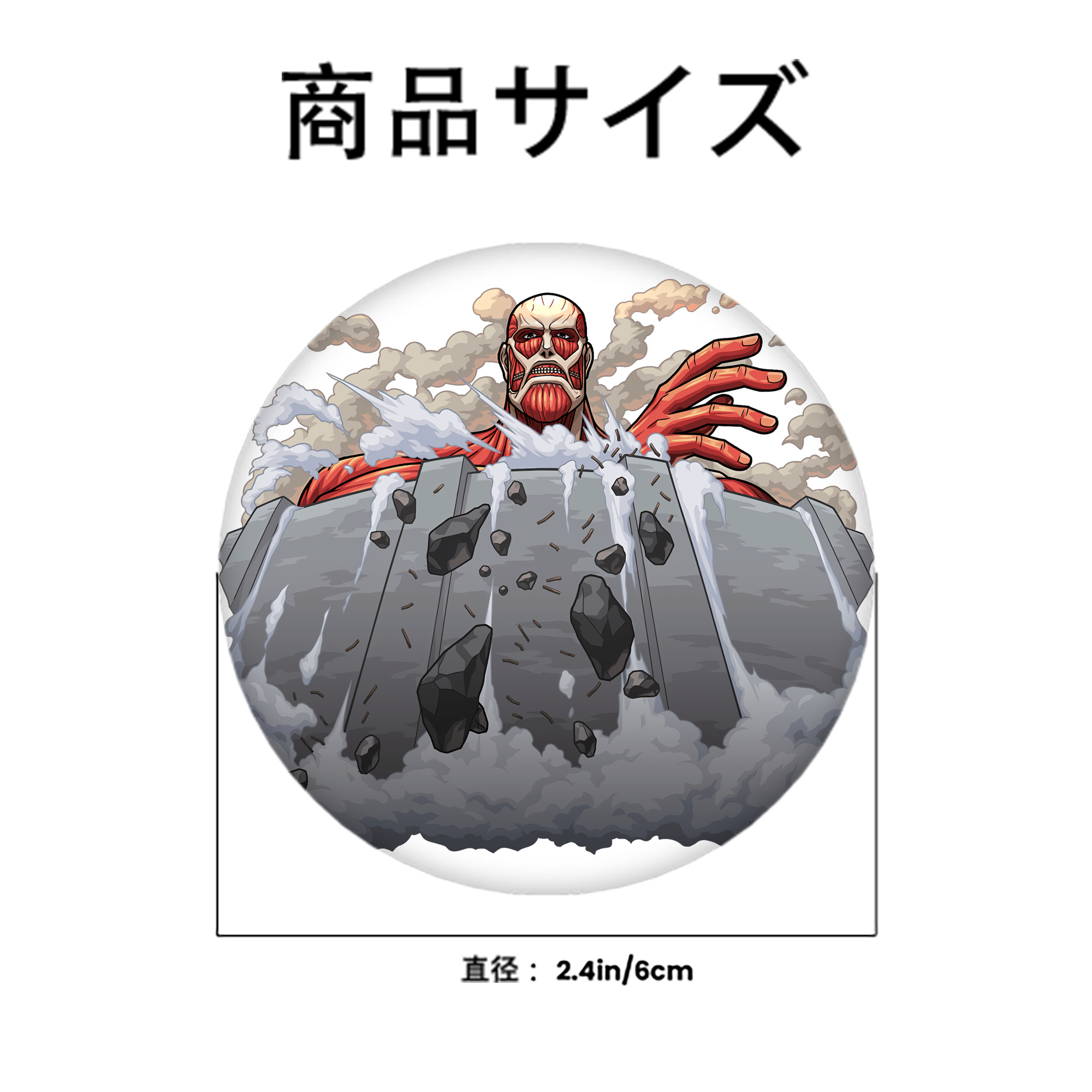 進撃の巨人 Attack on Titan 6cm 缶バッジ 複数セット