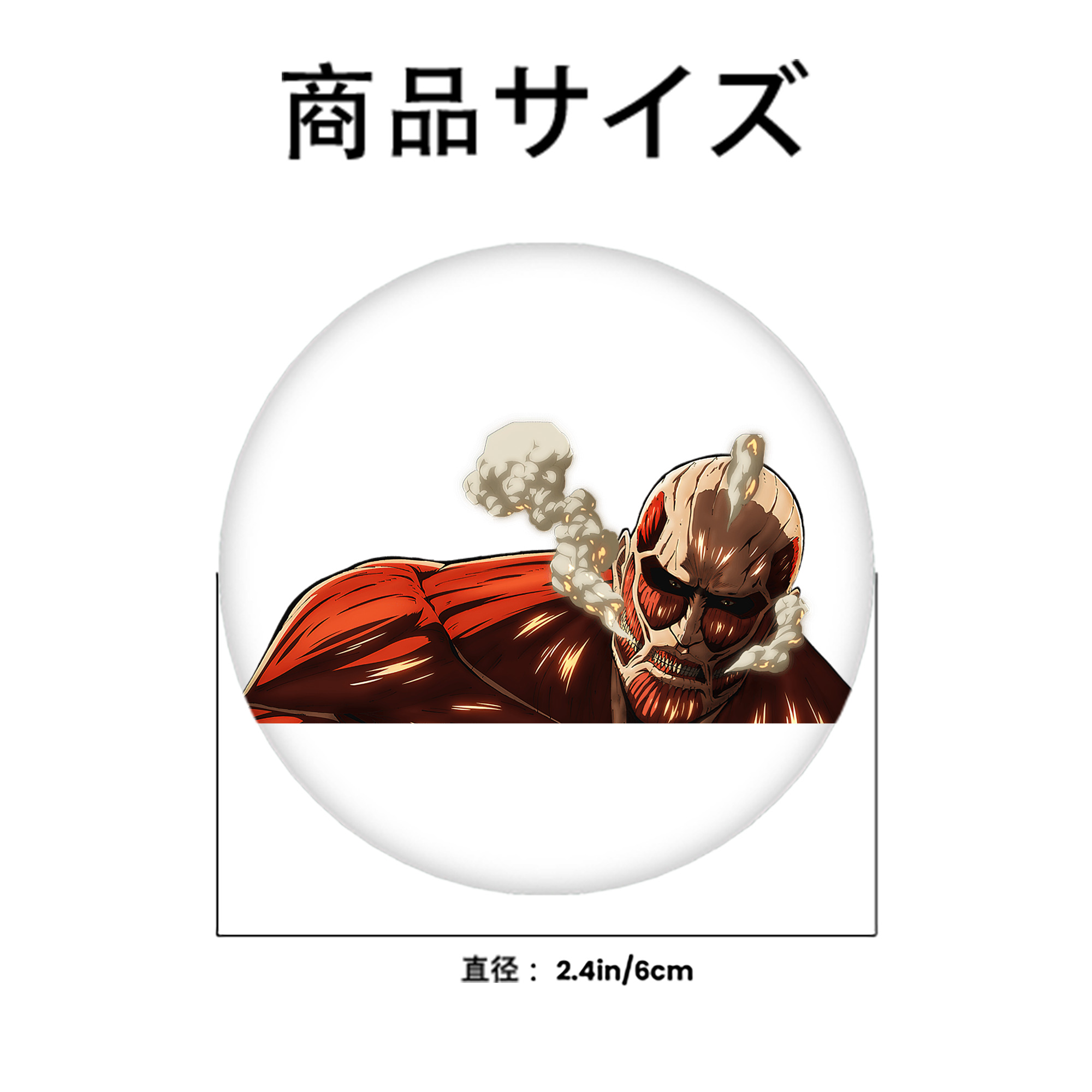 進撃の巨人 Attack on Titan 6cm 缶バッジ 複数セット