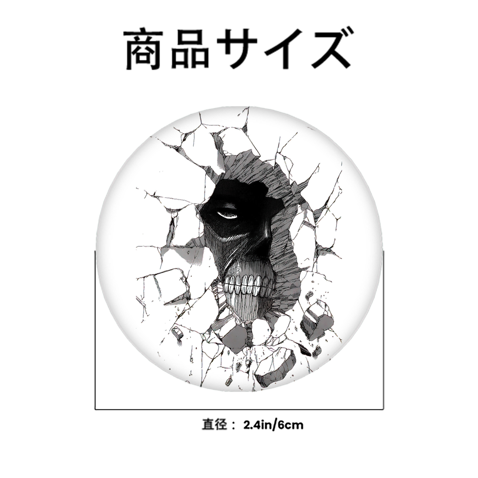 進撃の巨人 Attack on Titan 6cm 缶バッジ 複数セット