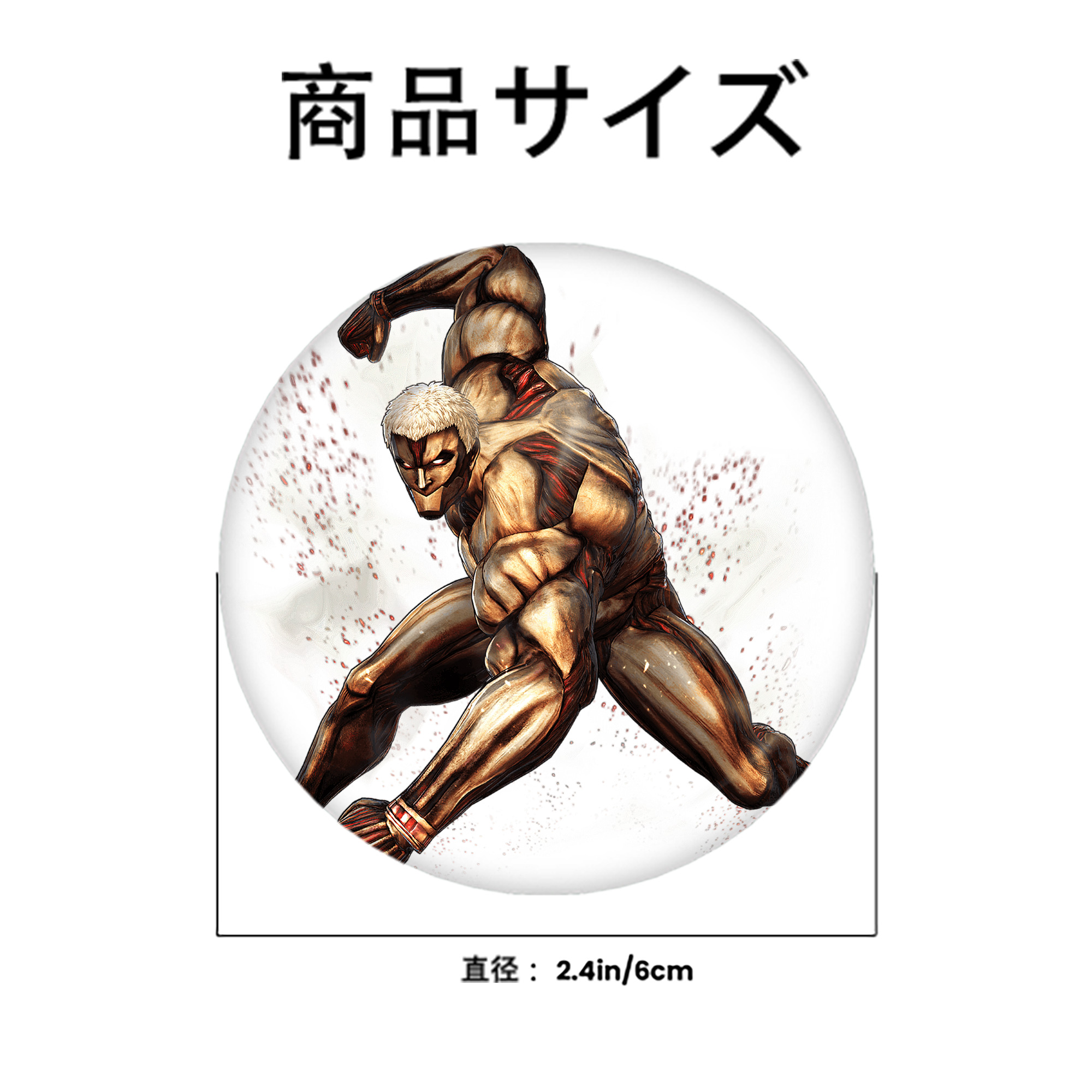 進撃の巨人 Attack on Titan 6cm 缶バッジ 複数セット