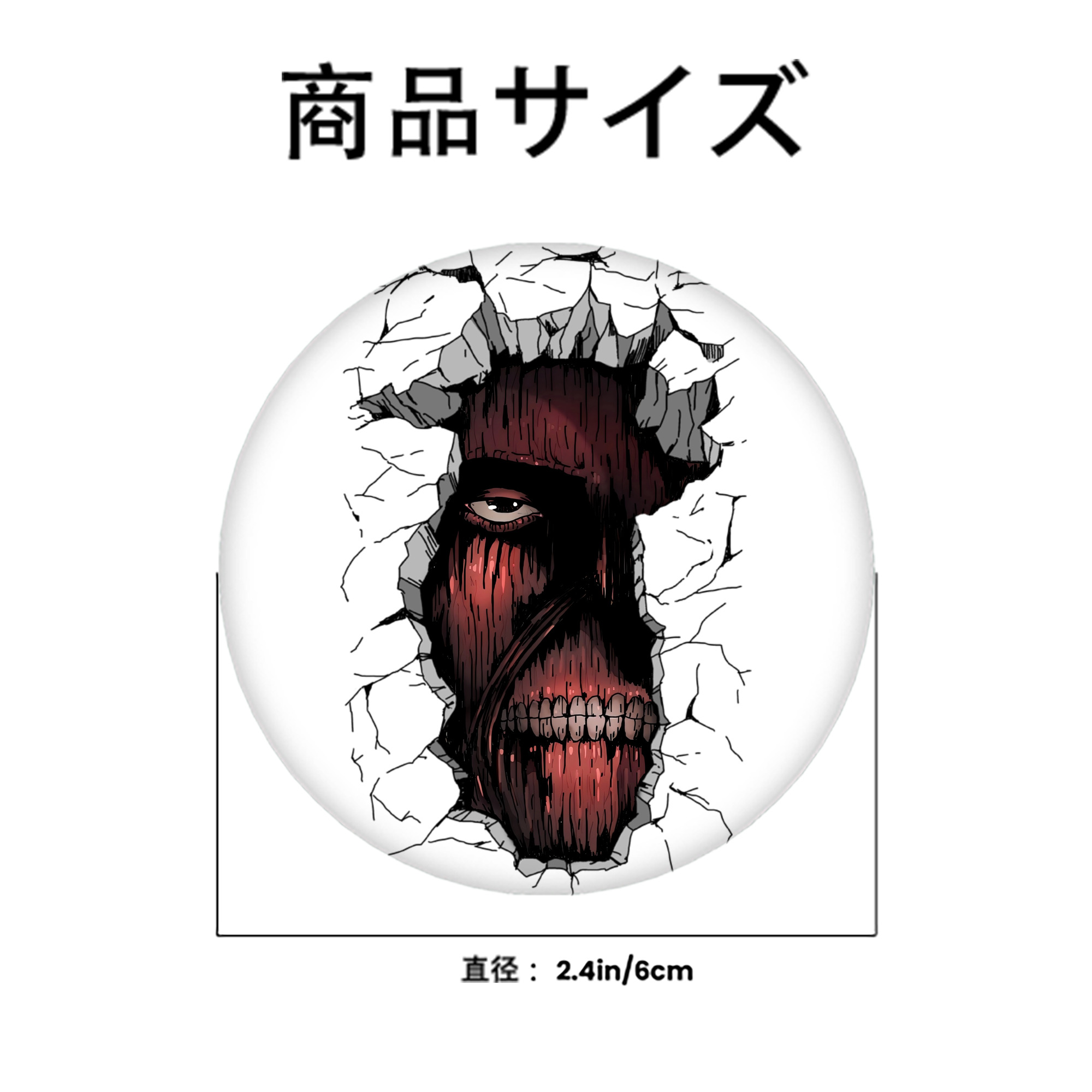 進撃の巨人 Attack on Titan 6cm 缶バッジ 複数セット