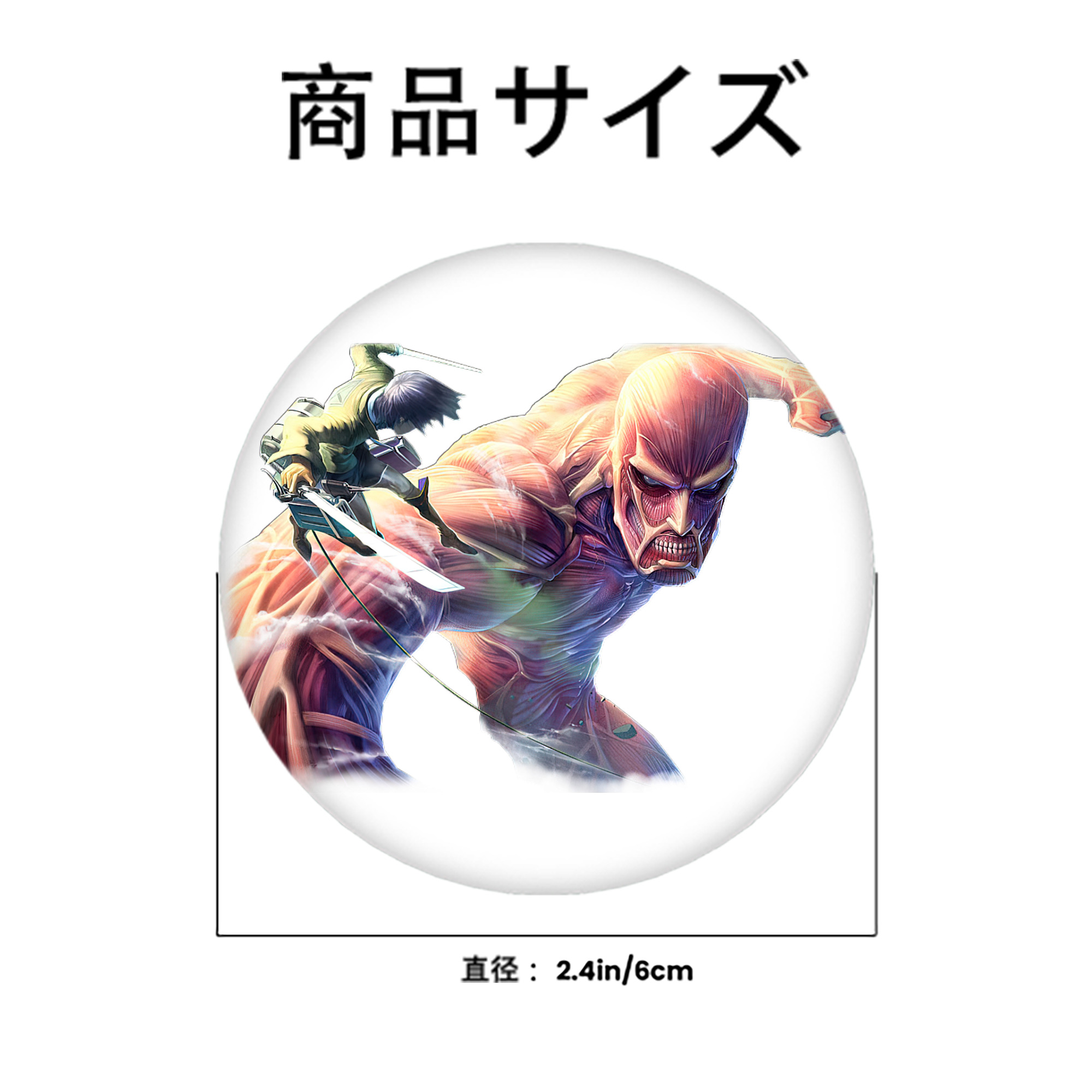 進撃の巨人 Attack on Titan 6cm 缶バッジ 複数セット