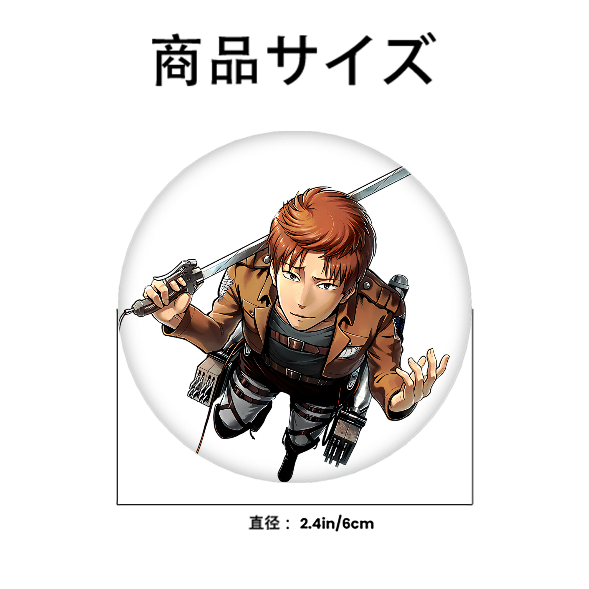 進撃の巨人 Attack on Titan 6cm 缶バッジ 複数セット