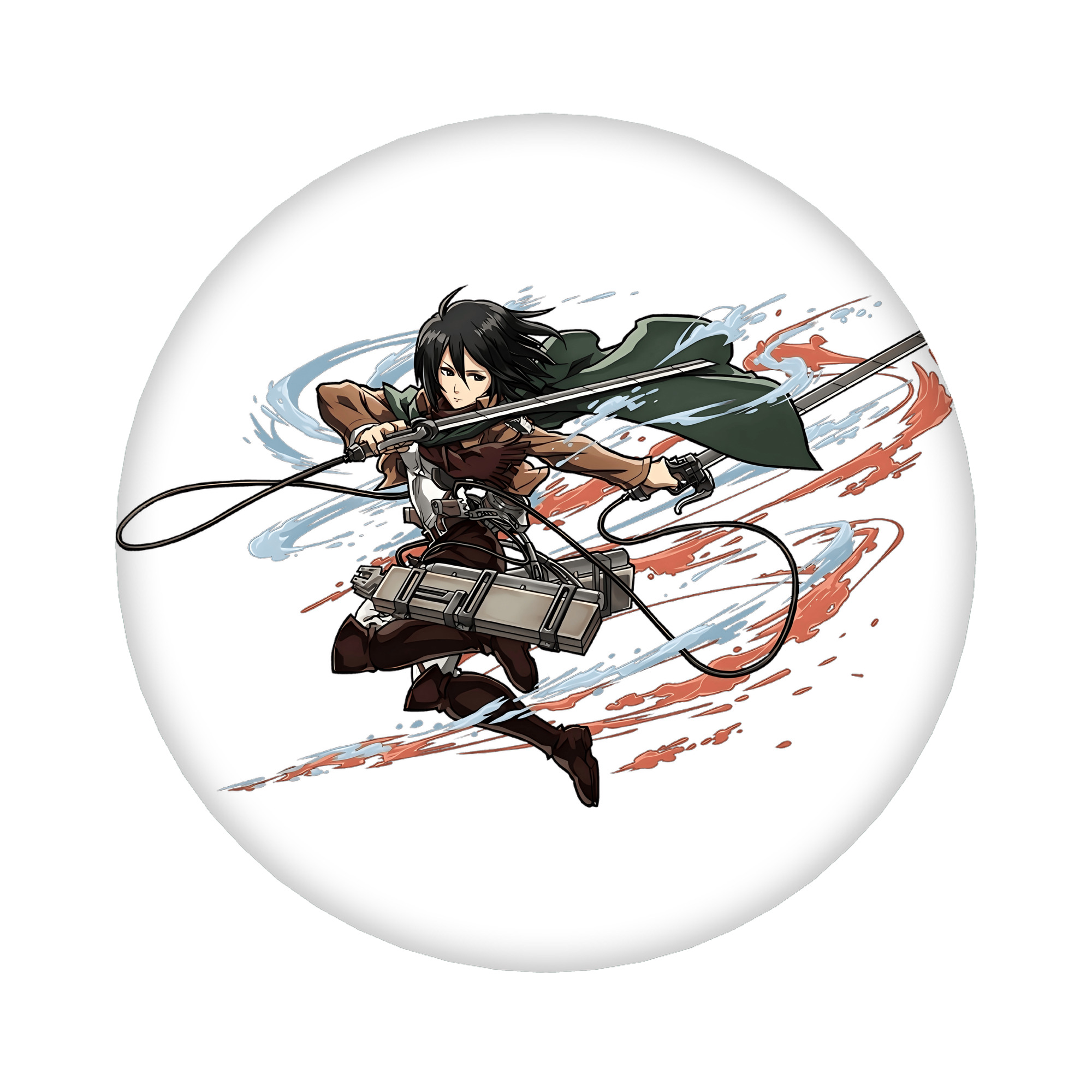 （画像用） 進撃の巨人 ミカサ·アッカーマン Attack on Titan Mikasa Ackerman 6cm 缶バッジ 複数セット