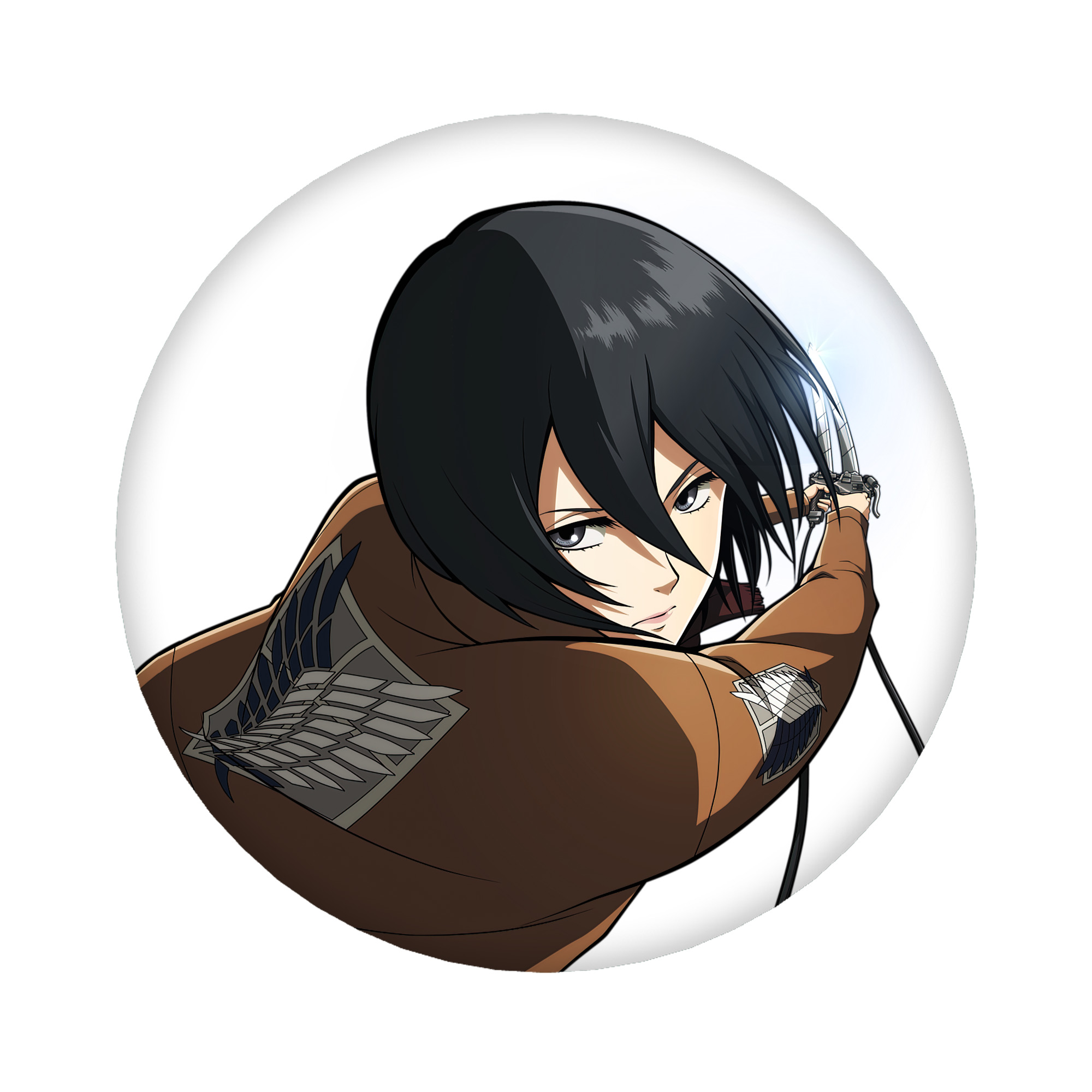 （画像用） 進撃の巨人 ミカサ·アッカーマン Attack on Titan Mikasa Ackerman 6cm 缶バッジ 複数セット
