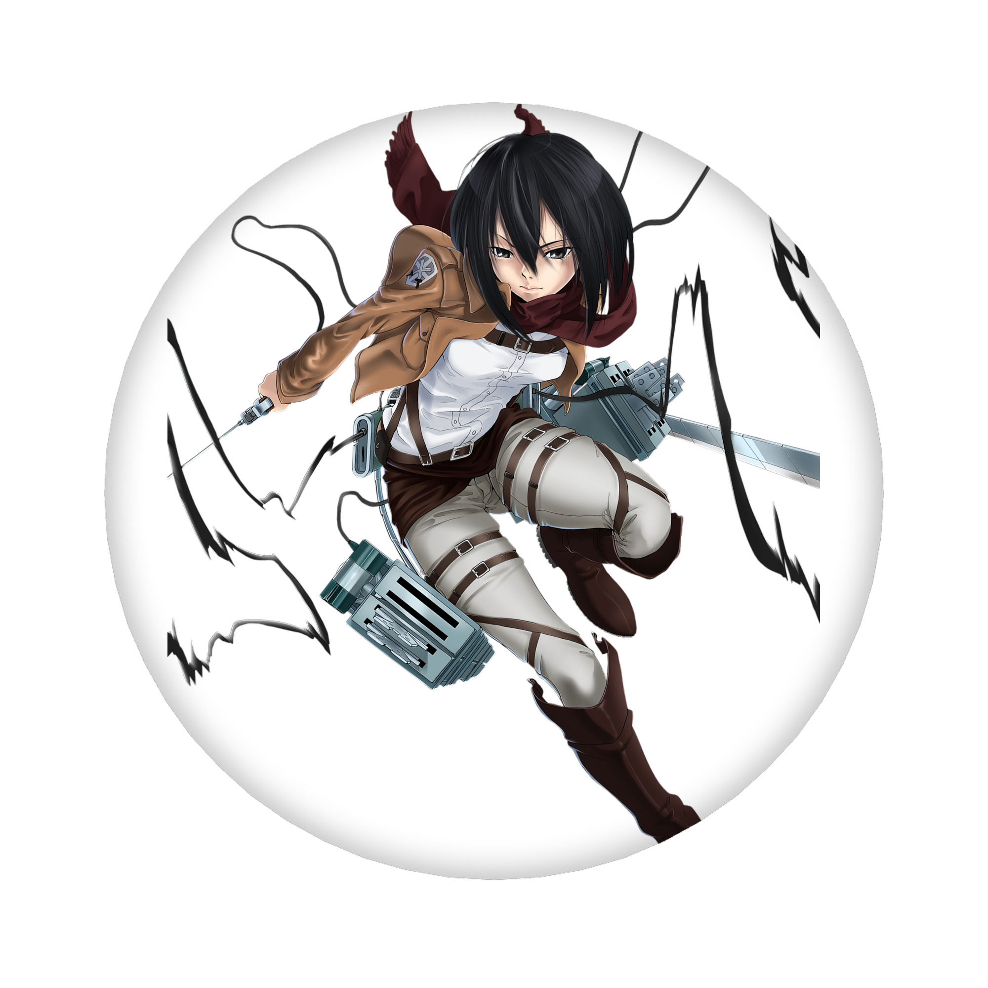 （画像用） 進撃の巨人 ミカサ·アッカーマン Attack on Titan Mikasa Ackerman 6cm 缶バッジ 複数セット