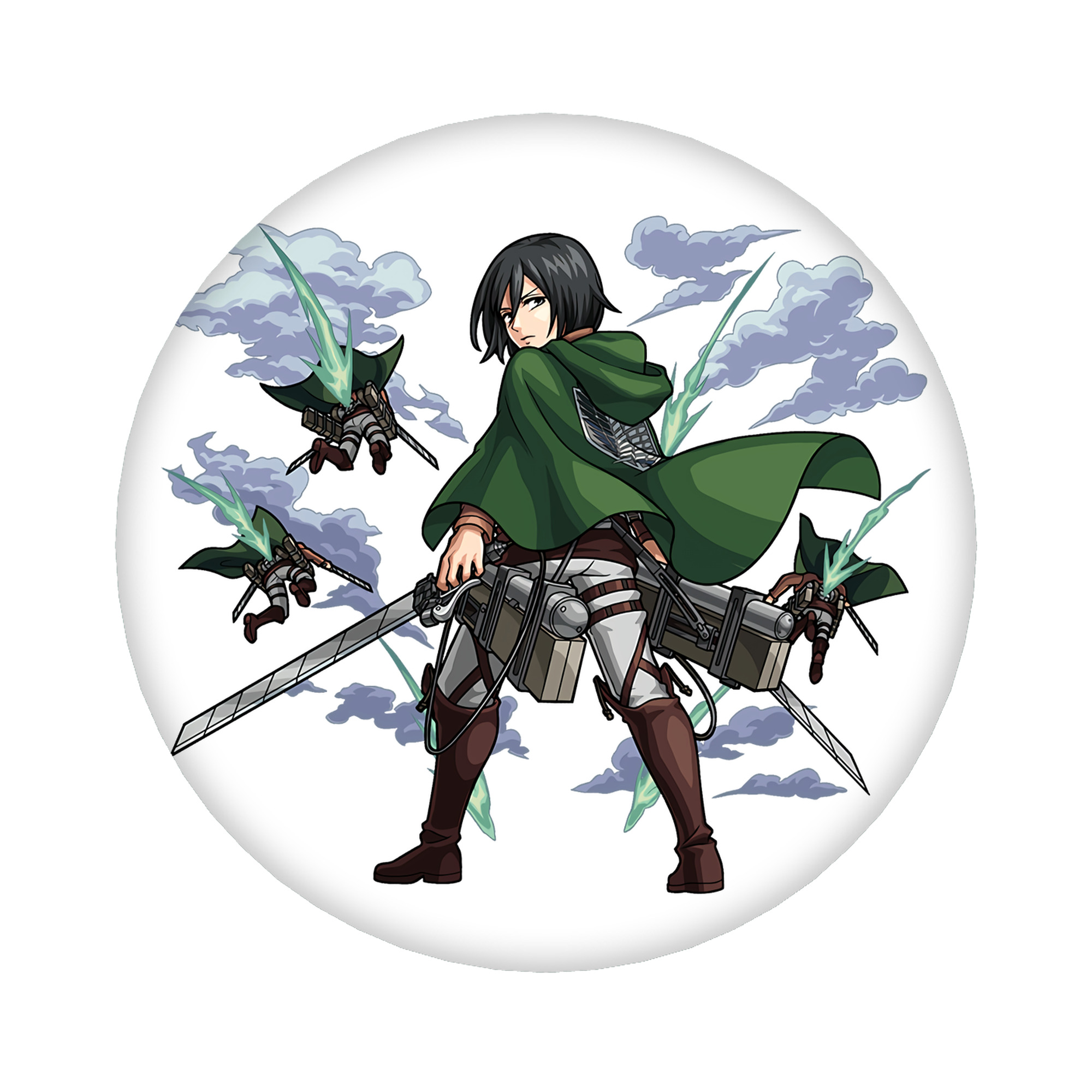 （画像用） 進撃の巨人 ミカサ·アッカーマン Attack on Titan Mikasa Ackerman 6cm 缶バッジ 複数セット