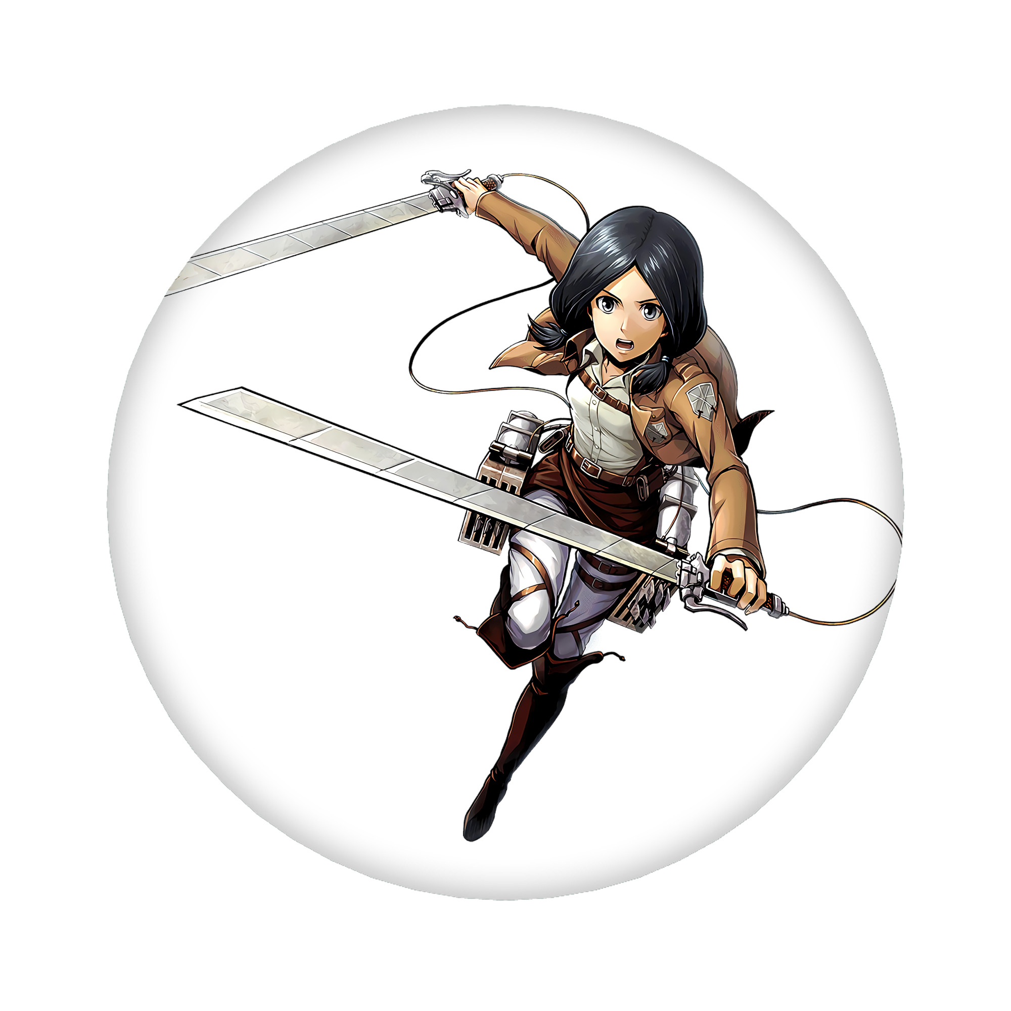 （画像用） 進撃の巨人 ミカサ·アッカーマン Attack on Titan Mikasa Ackerman 6cm 缶バッジ 複数セット