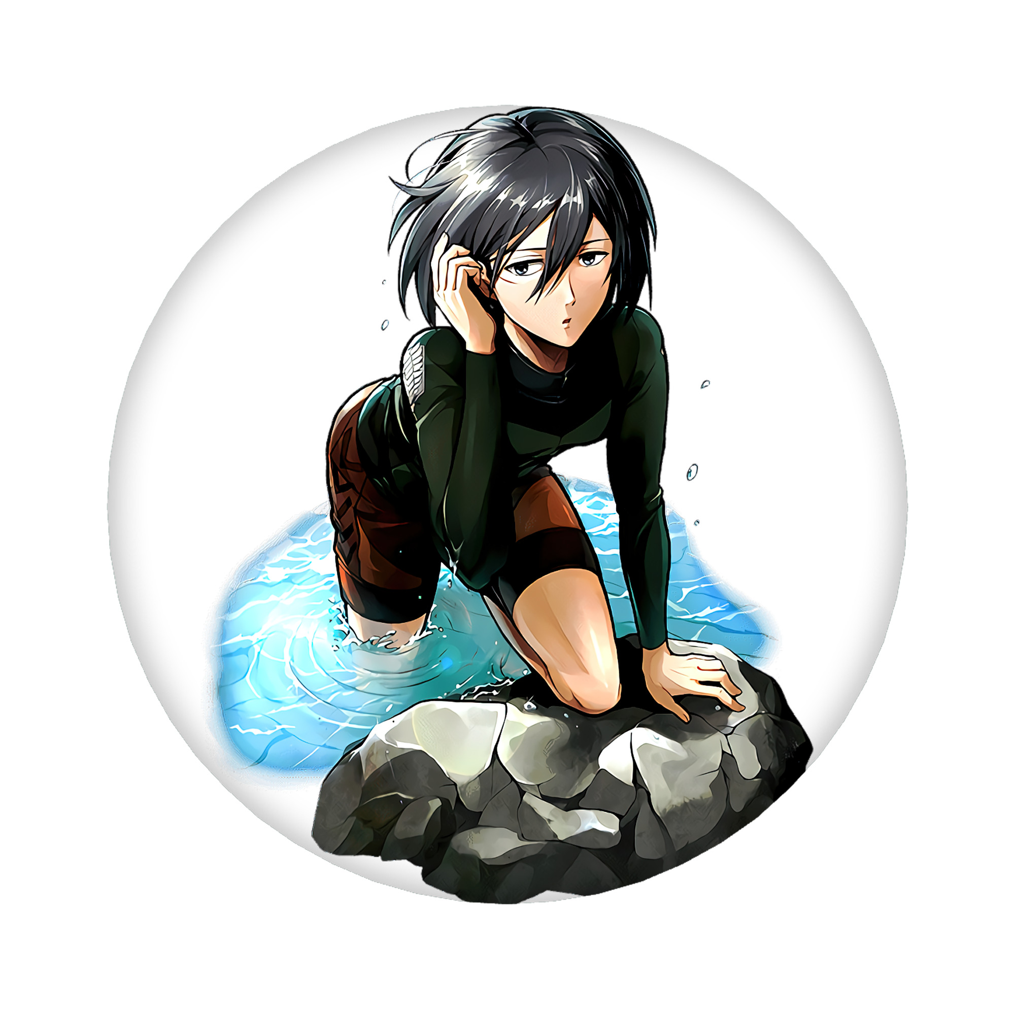 （画像用） 進撃の巨人 ミカサ·アッカーマン Attack on Titan Mikasa Ackerman 6cm 缶バッジ 複数セット