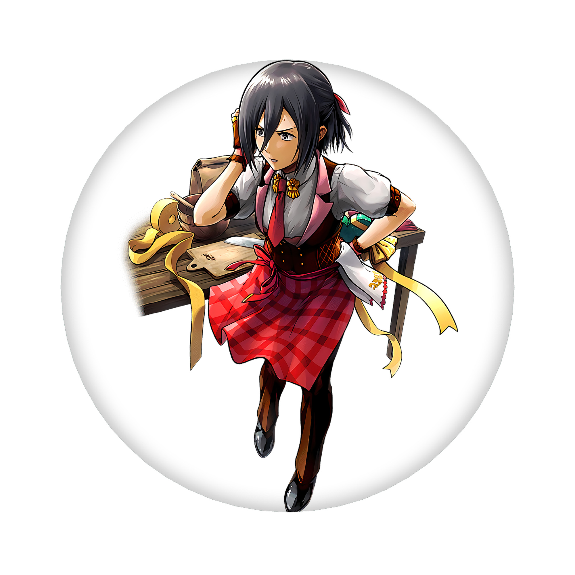（画像用） 進撃の巨人 ミカサ·アッカーマン Attack on Titan Mikasa Ackerman 6cm 缶バッジ 複数セット
