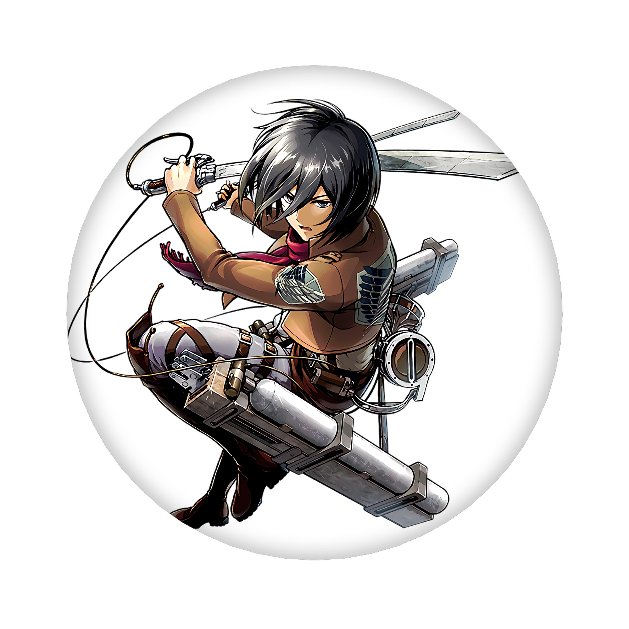 （画像用） 進撃の巨人 ミカサ·アッカーマン Attack on Titan Mikasa Ackerman 6cm 缶バッジ 複数セット