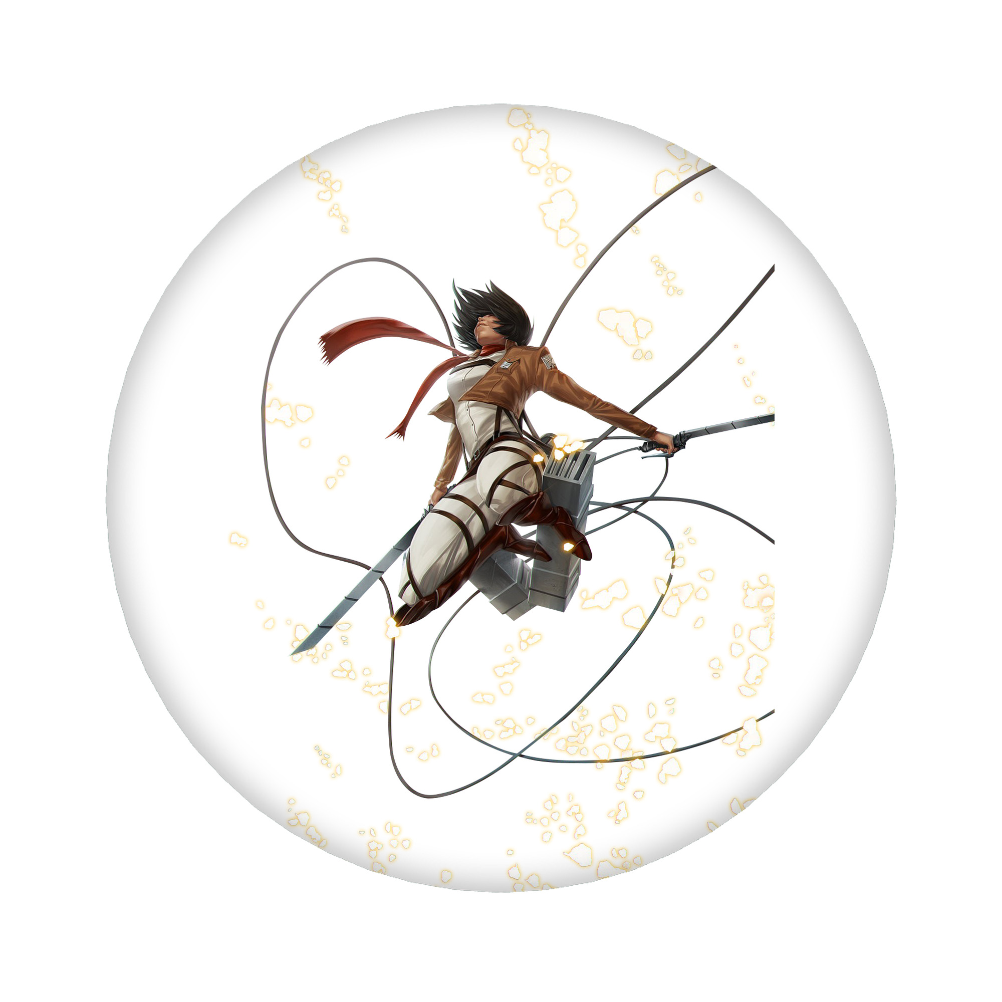 （画像用） 進撃の巨人 ミカサ·アッカーマン Attack on Titan Mikasa Ackerman 6cm 缶バッジ 複数セット