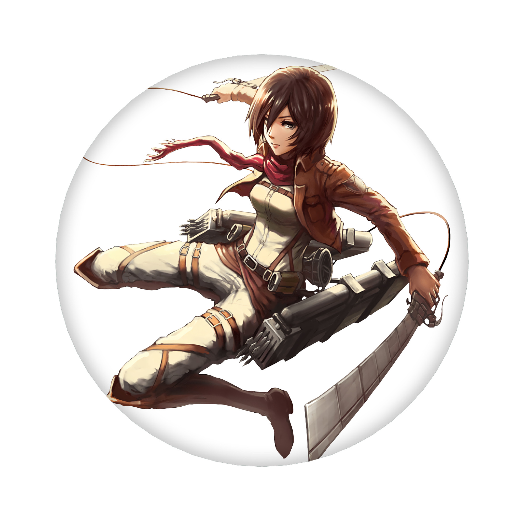 （画像用） 進撃の巨人 ミカサ·アッカーマン Attack on Titan Mikasa Ackerman 6cm 缶バッジ 複数セット