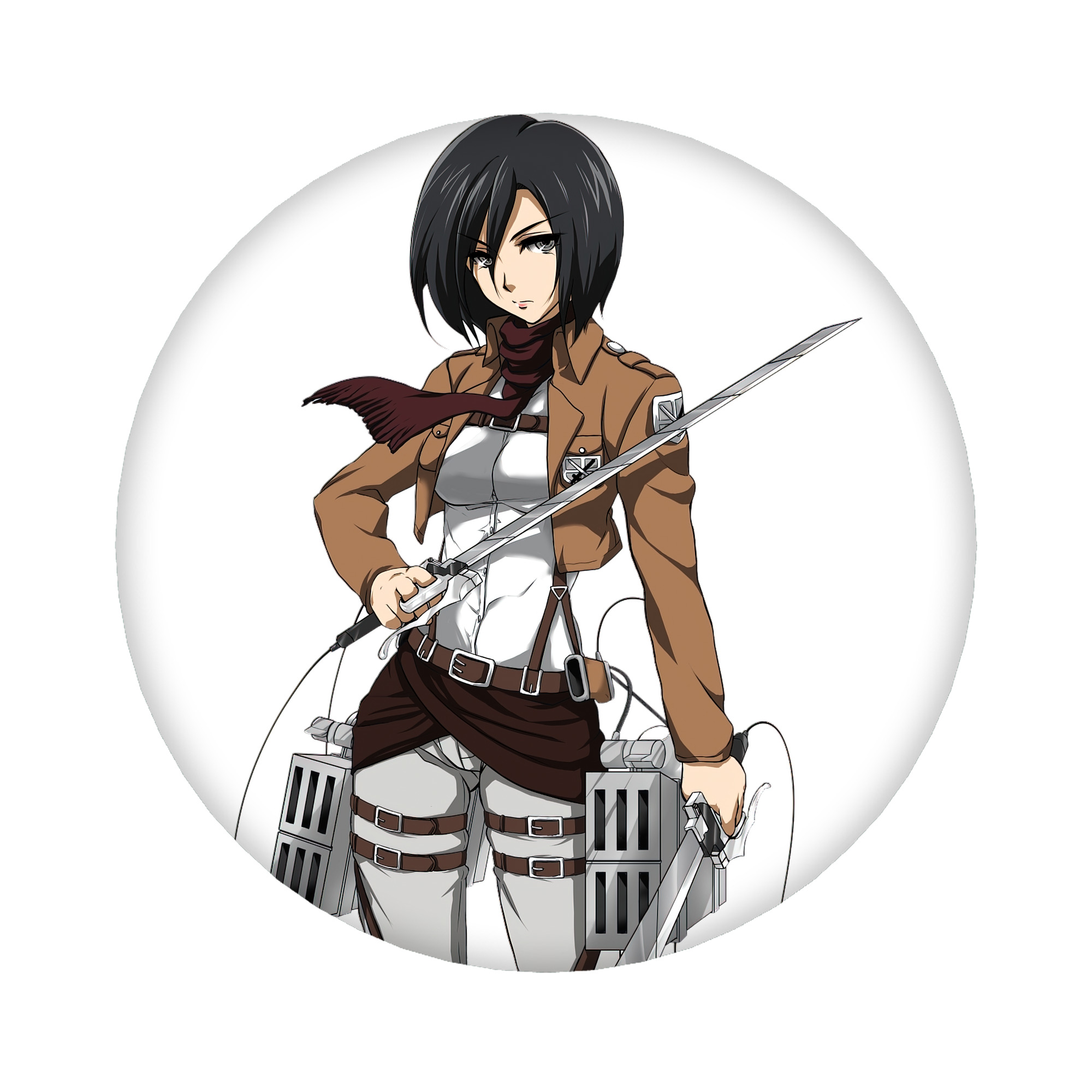 （画像用） 進撃の巨人 ミカサ·アッカーマン Attack on Titan Mikasa Ackerman 6cm 缶バッジ 複数セット