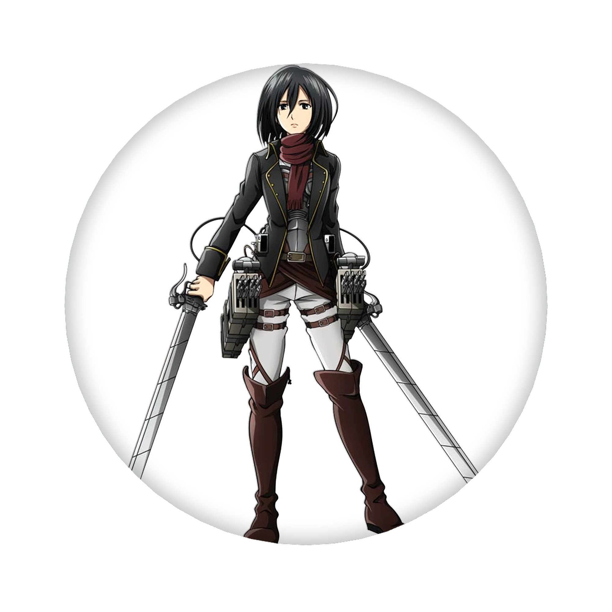 （画像用） 進撃の巨人 ミカサ·アッカーマン Attack on Titan Mikasa Ackerman 6cm 缶バッジ 複数セット