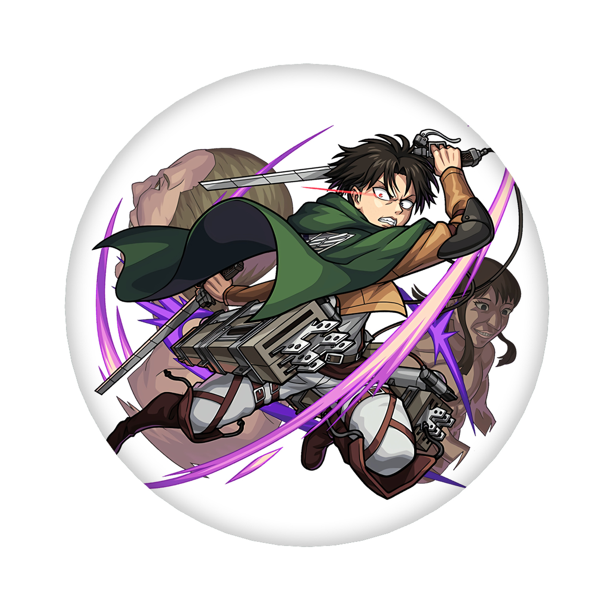 （画像用） 進撃の巨人 リヴァイ·アッカーマン Attack on Titan Levi Ackerman 6cm 缶バッジ 複数セット