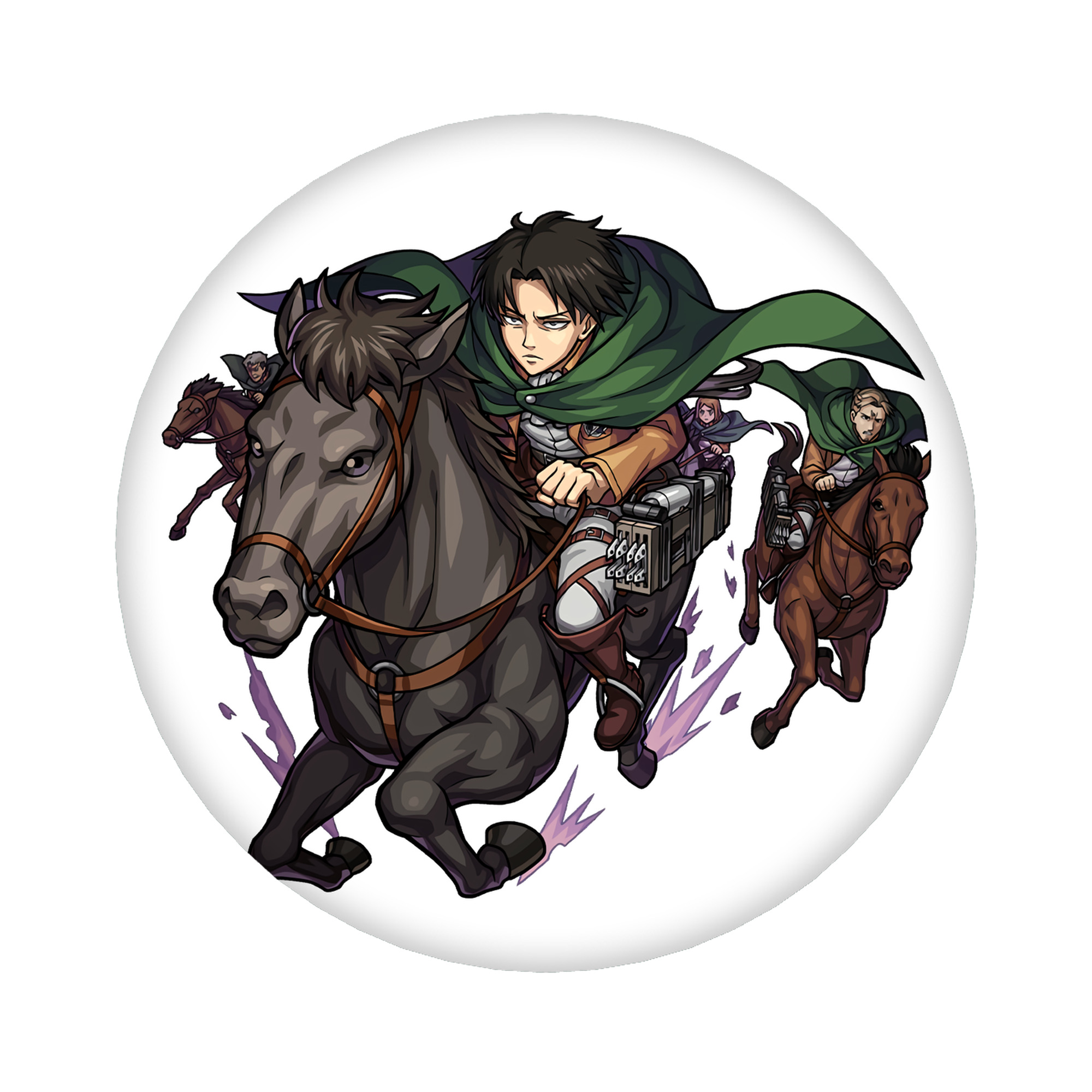 （画像用） 進撃の巨人 リヴァイ·アッカーマン Attack on Titan Levi Ackerman 6cm 缶バッジ 複数セット