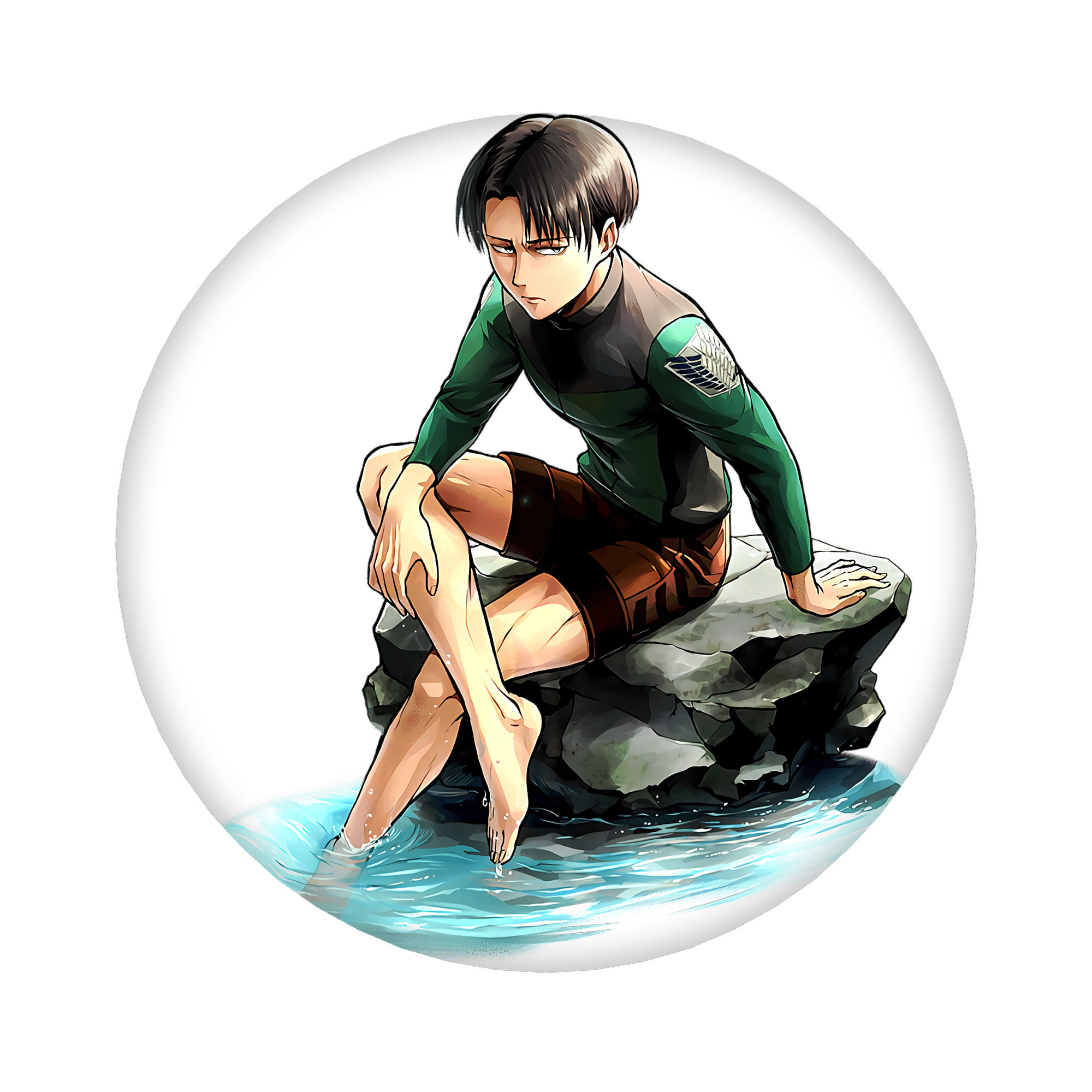 （画像用） 進撃の巨人 リヴァイ·アッカーマン Attack on Titan Levi Ackerman 6cm 缶バッジ 複数セット