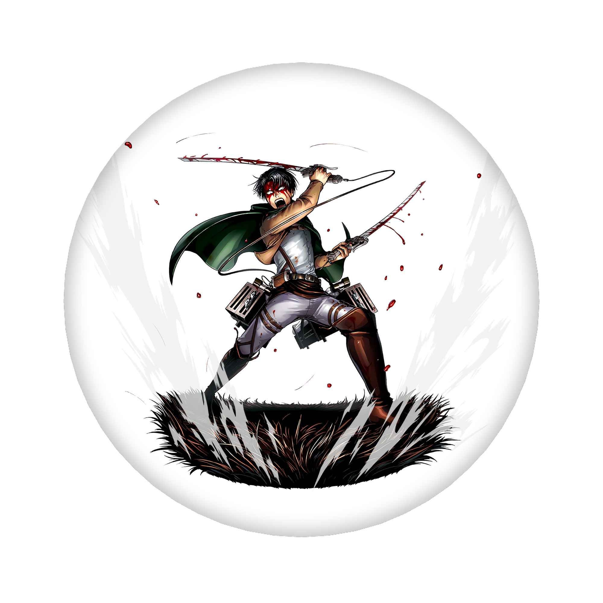 （画像用） 進撃の巨人 リヴァイ·アッカーマン Attack on Titan Levi Ackerman 6cm 缶バッジ 複数セット