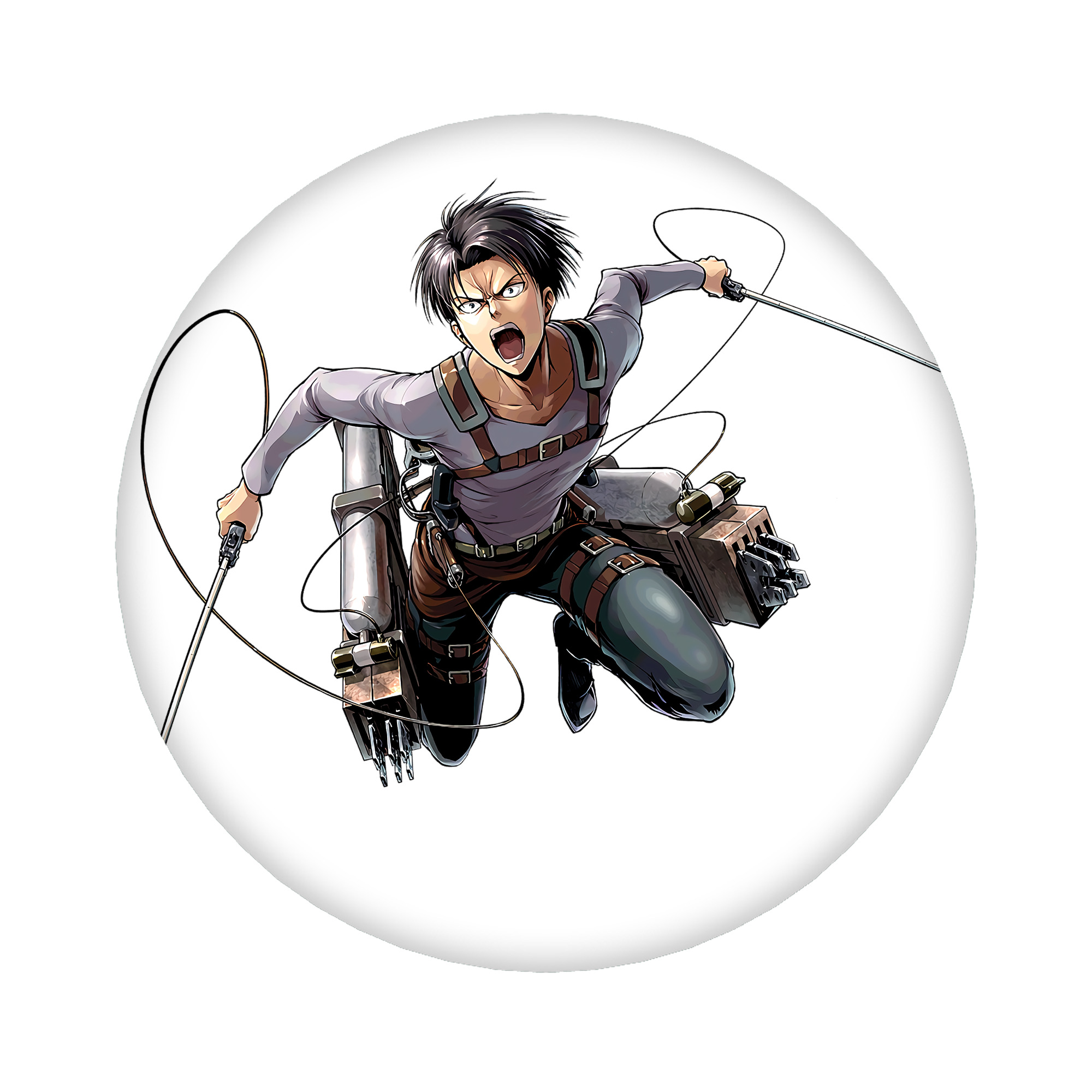 （画像用） 進撃の巨人 リヴァイ·アッカーマン Attack on Titan Levi Ackerman 6cm 缶バッジ 複数セット