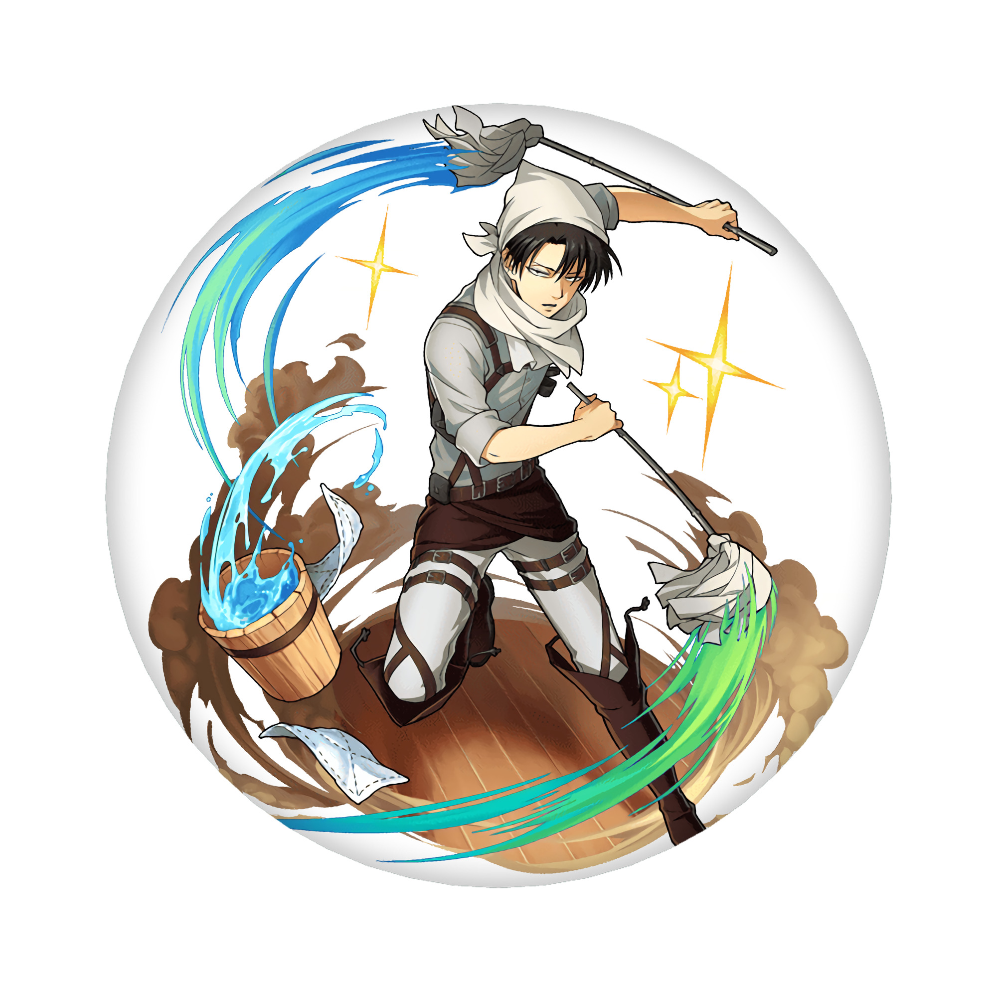 （画像用） 進撃の巨人 リヴァイ·アッカーマン Attack on Titan Levi Ackerman 6cm 缶バッジ 複数セット