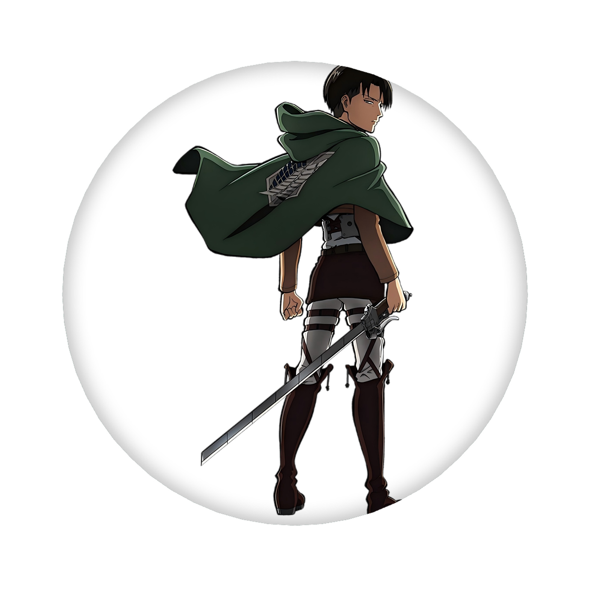 （画像用） 進撃の巨人 リヴァイ·アッカーマン Attack on Titan Levi Ackerman 6cm 缶バッジ 複数セット