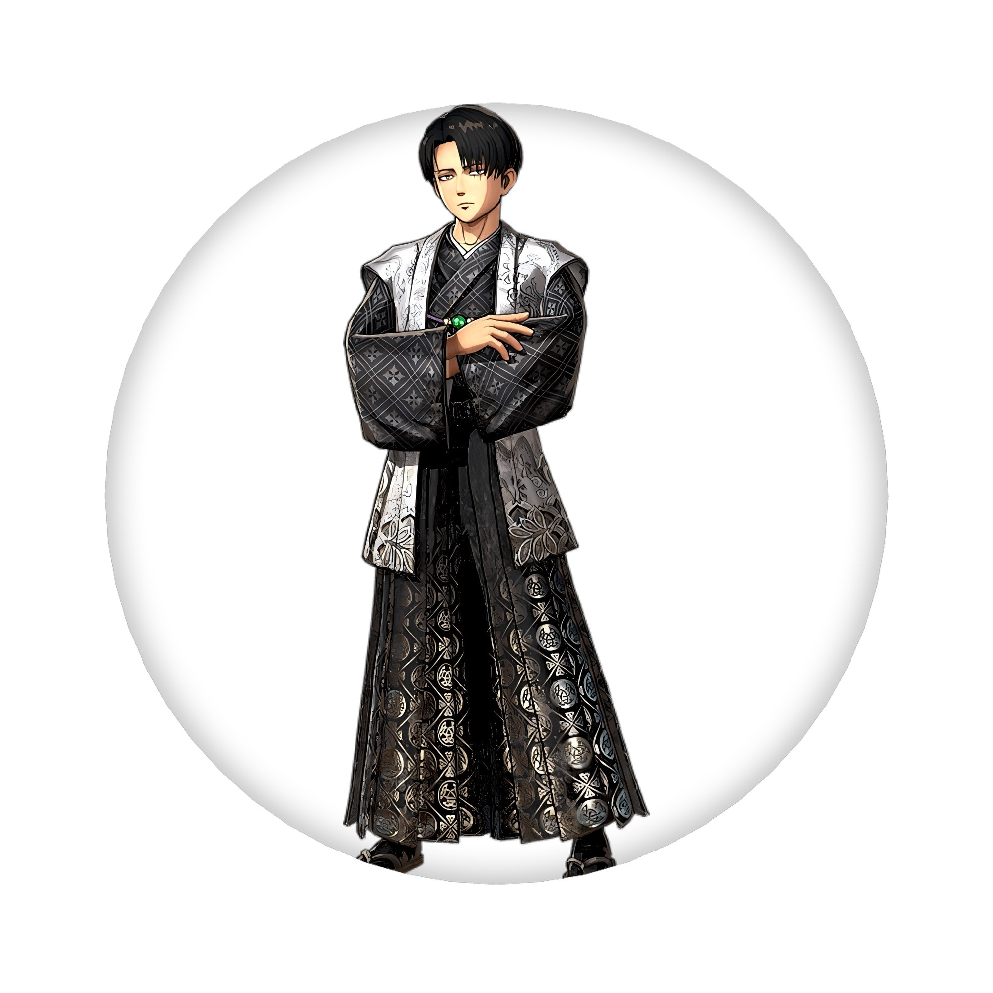 （画像用） 進撃の巨人 リヴァイ·アッカーマン Attack on Titan Levi Ackerman 6cm 缶バッジ 複数セット